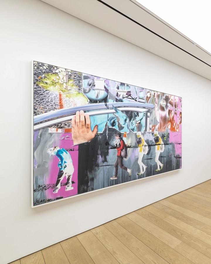 Installation view of Urs Fischer paintings at Gagosian Athens from the Eugene Atget exhibition June 2026