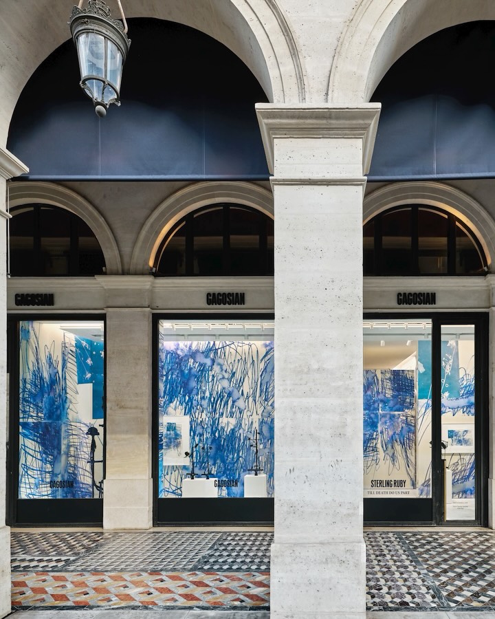 Installation view of Sterling Ruby's TILL DEATH DO US PART exhibition at Gagosian, rue de Castiglione, Paris