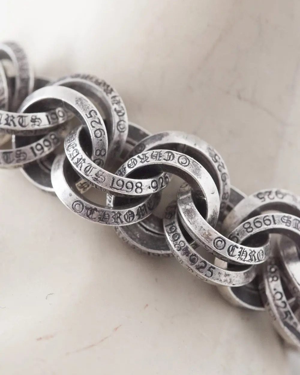 CHROME HEARTS B RING BRACELET TRACES BACK TO 1988 SILVER (image 6)