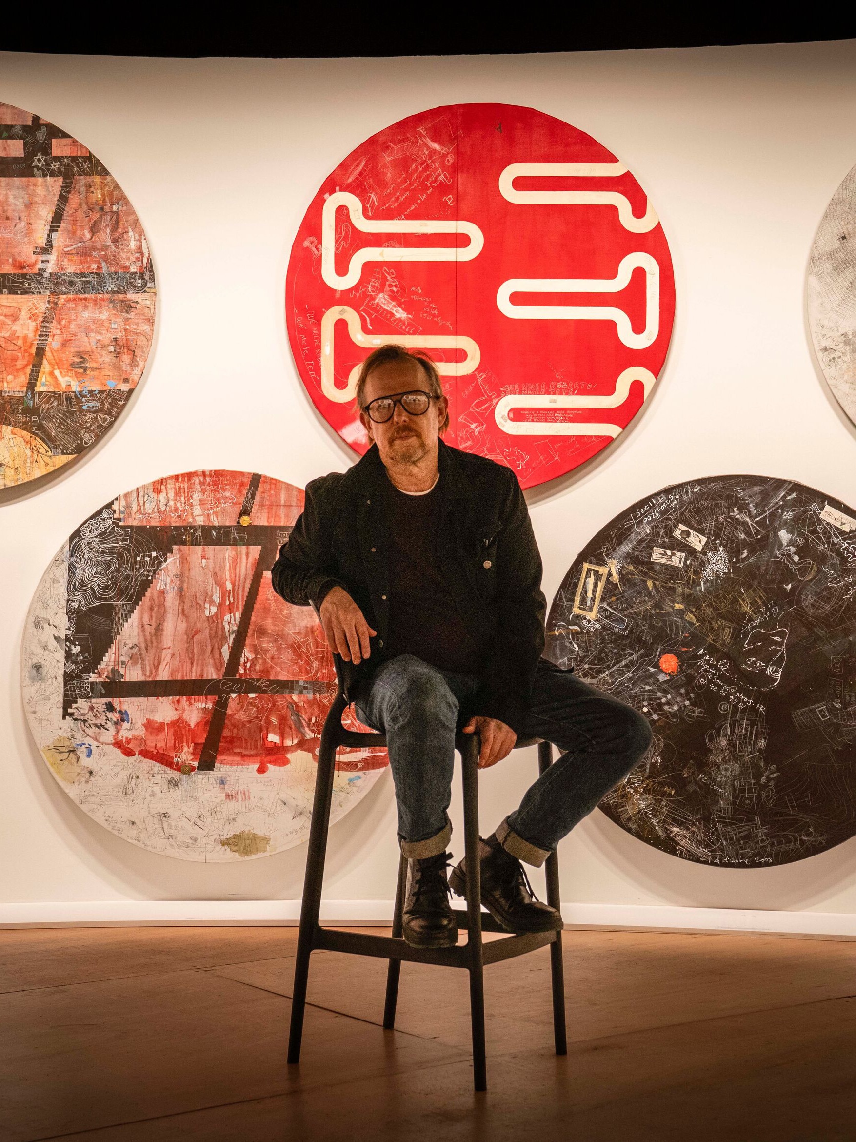 Installation view of Guillermo Kuitca's Diarios 2000 to 2025 exhibition at ArtHaus Central in Buenos Aires