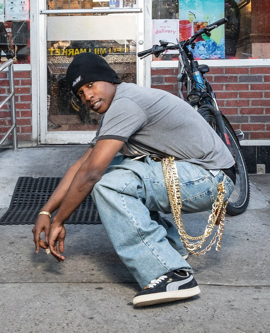 The A$AP Rocky x PUMA Suede '94 sneaker shown in HBX's product announcement post.