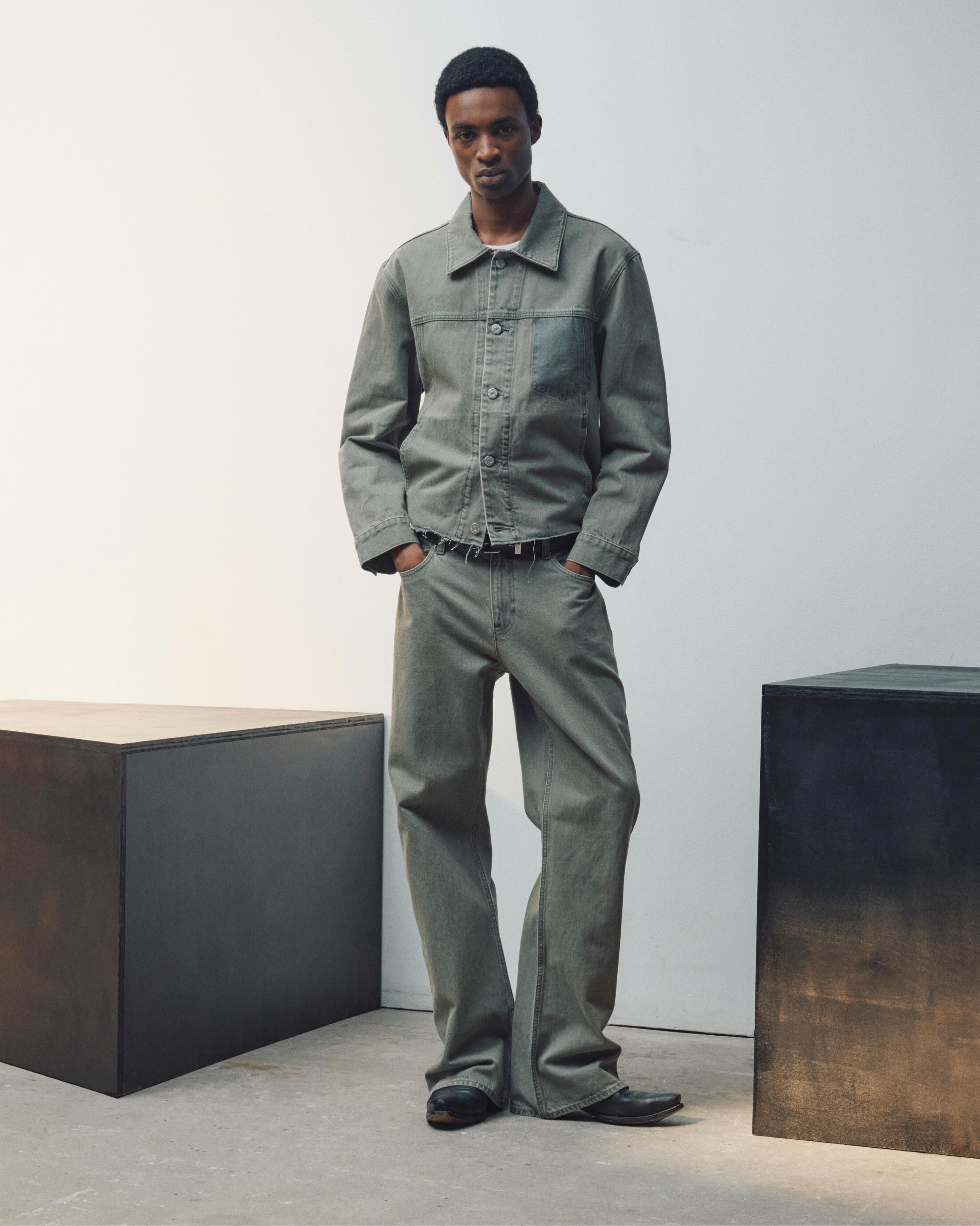 A look from the Helmut Lang Fall 2026 lookbook, photographed by Johnson Lui