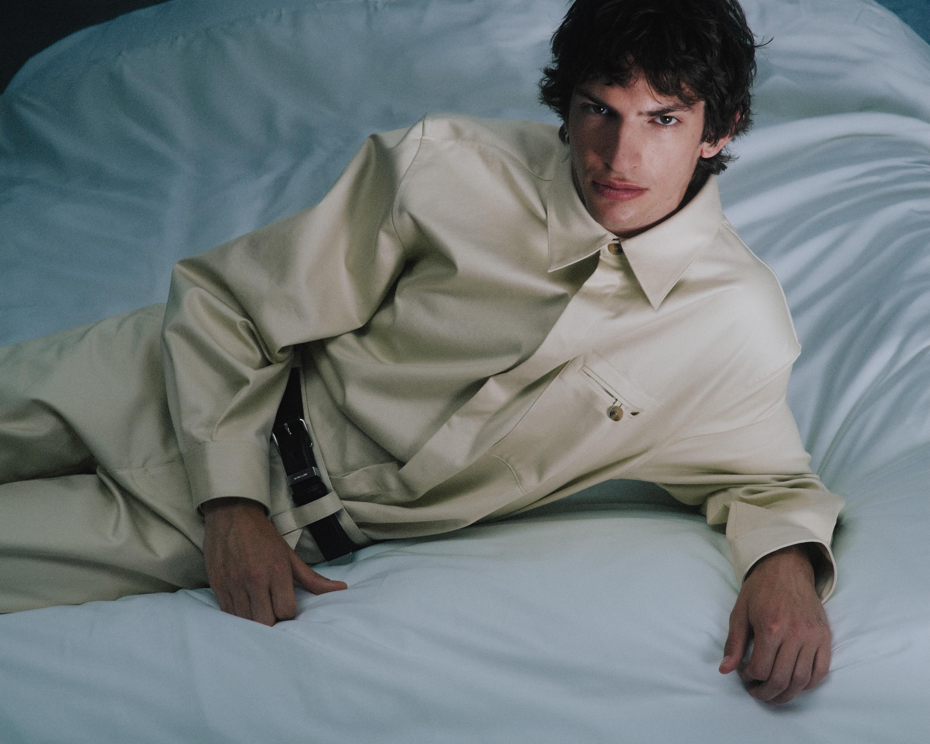 A Helmut Lang Fall Winter 2026 campaign photograph credited to Daniel Shea