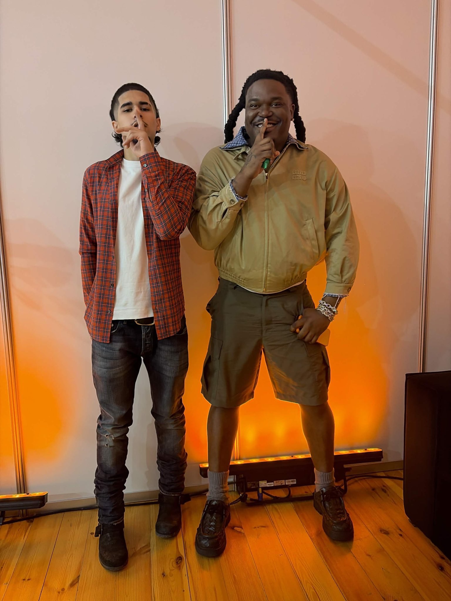 Fakemink and Lucki photographed together in a HIDDEN NY carousel post