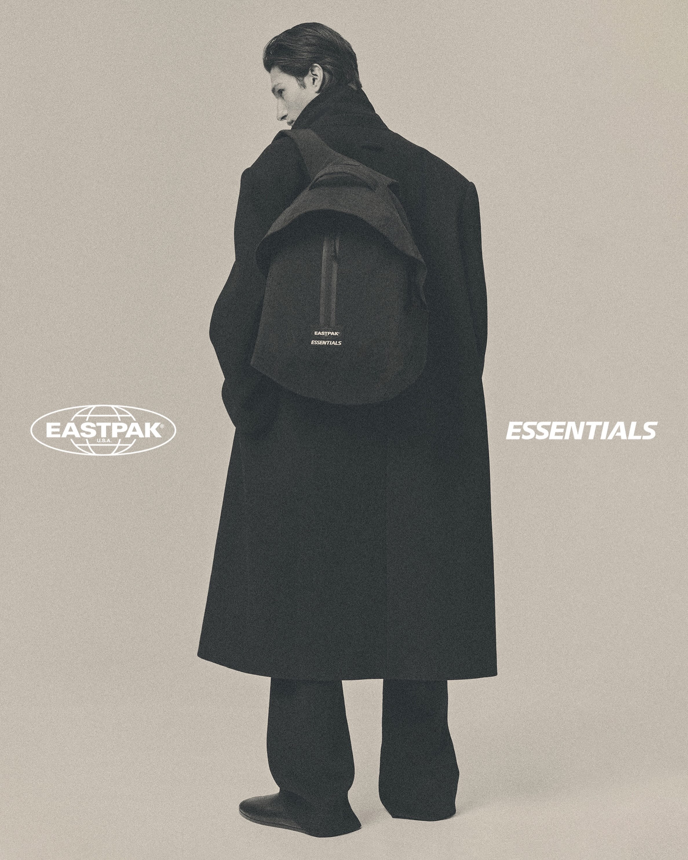 Cover image from Fear of God Essentials and Eastpak's announcement of their four piece carry collection.