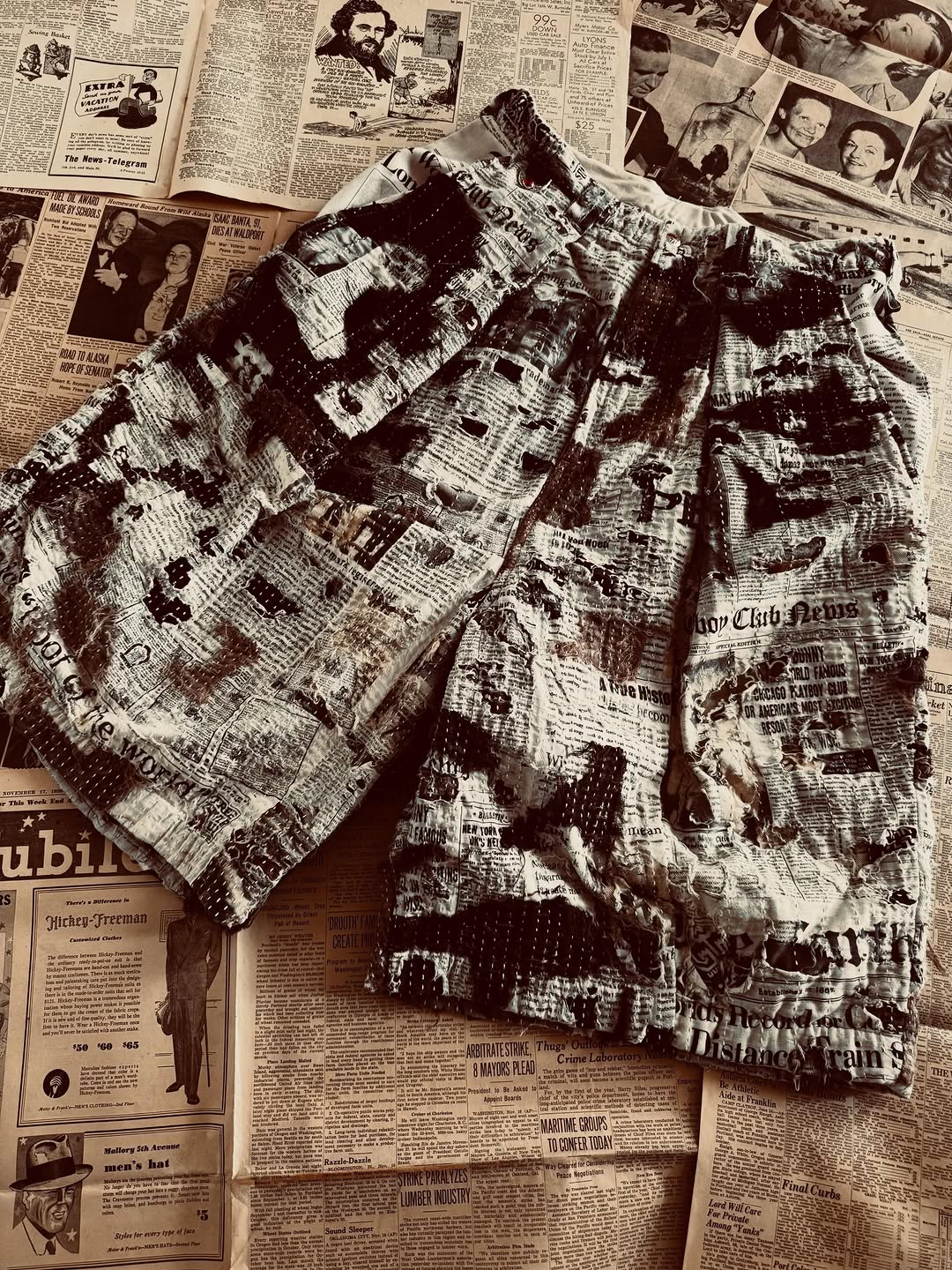 Kapital Boro Labo Makes Newspaper Jorts and Calls It Research