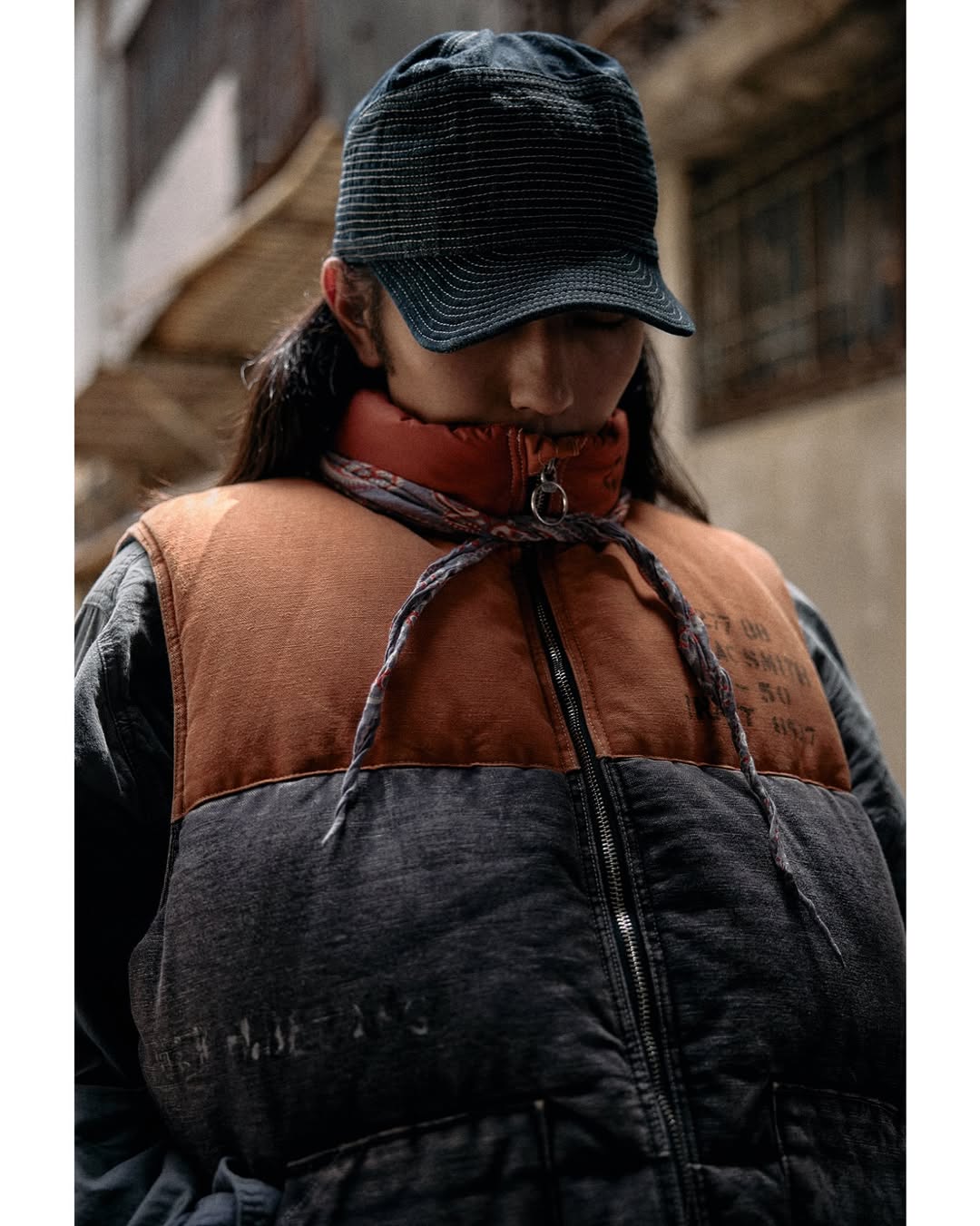 A look from Kapital's FW2026 Great Port Kountry collection featuring denim and Americana inspired outerwear.
