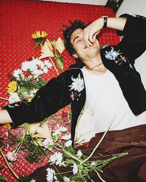 Charles Melton photographed wearing Kenzo's Fall Winter 2026 collection for Men's Health