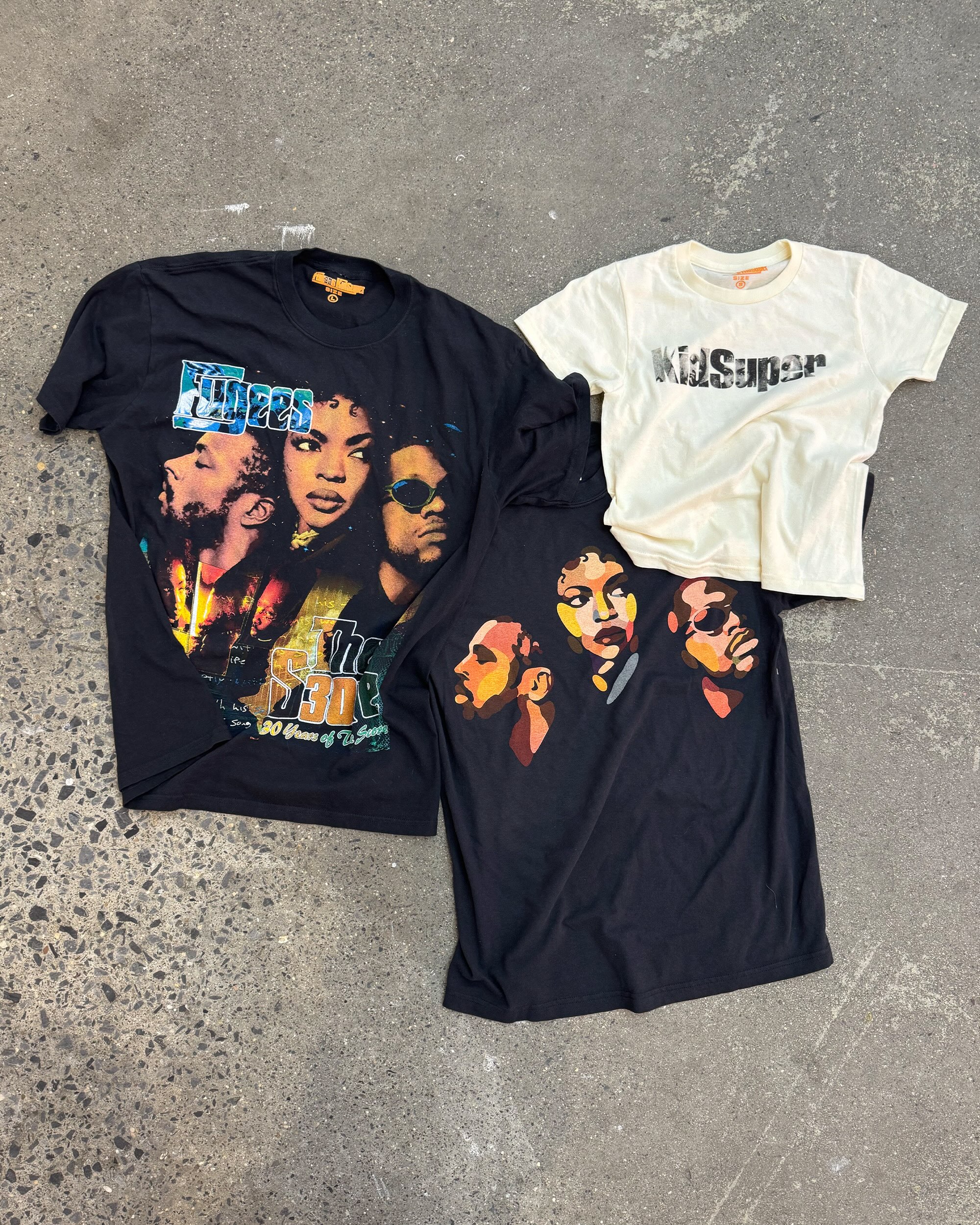 KIDSUPER X FUGEES PUTS THREE FACES ON BLACK HOODIES (image 5)