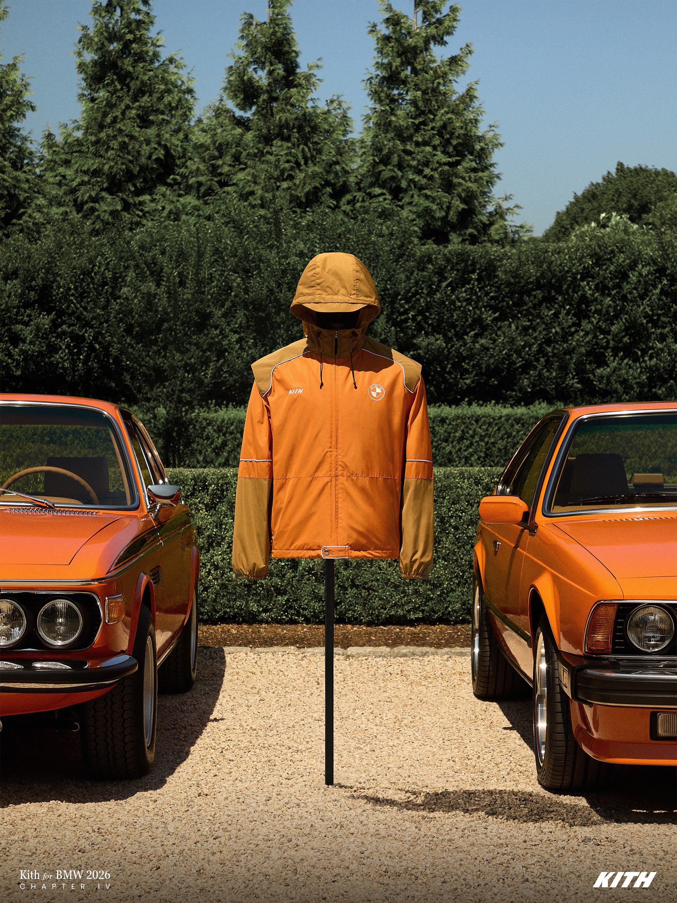 A promotional image from the Kith for BMW 2026 chapter four collection release.
