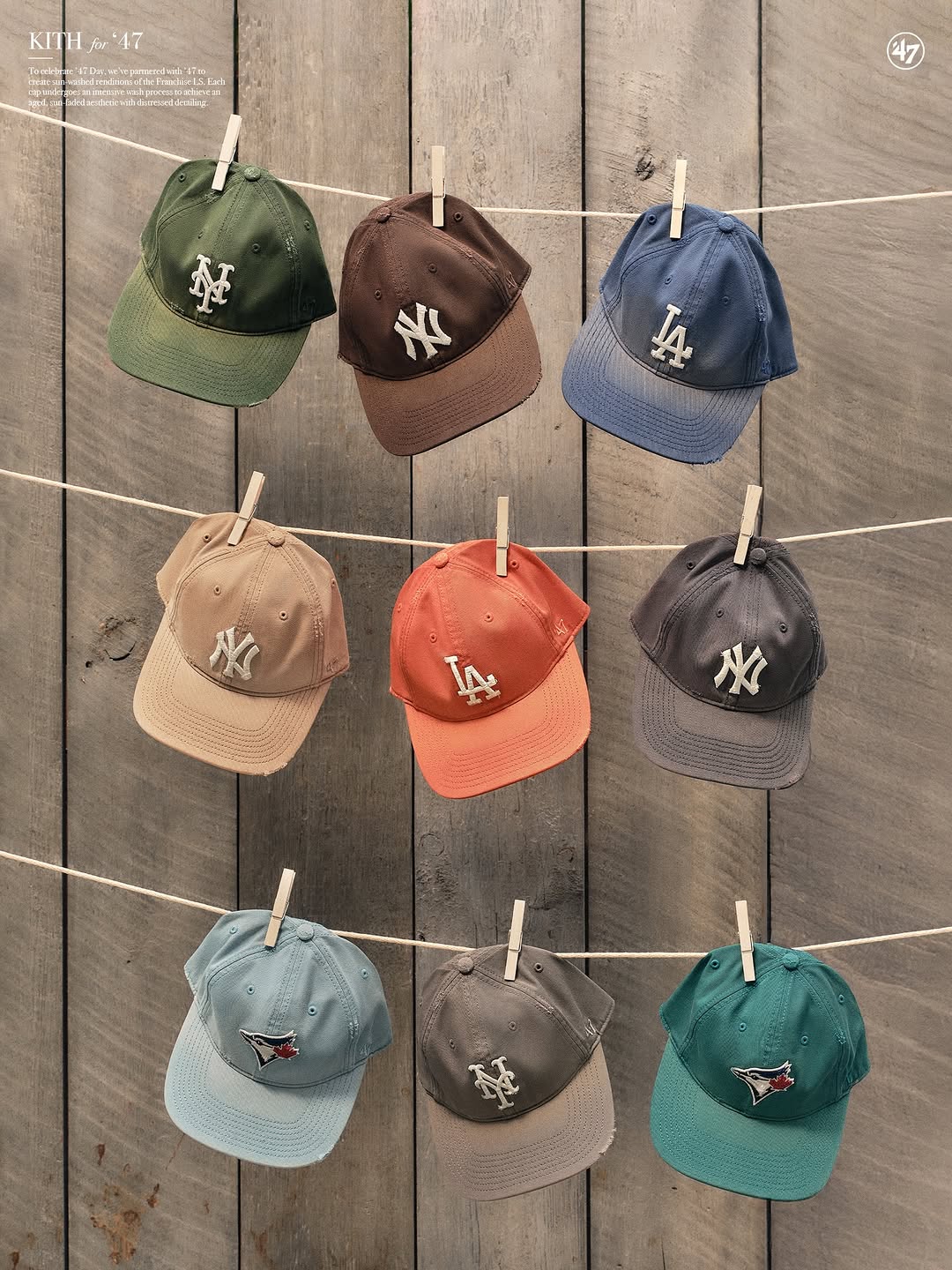Kith x '47 Sun-Washed Franchise Cap Replaces Monday Program April 7 (image 2)