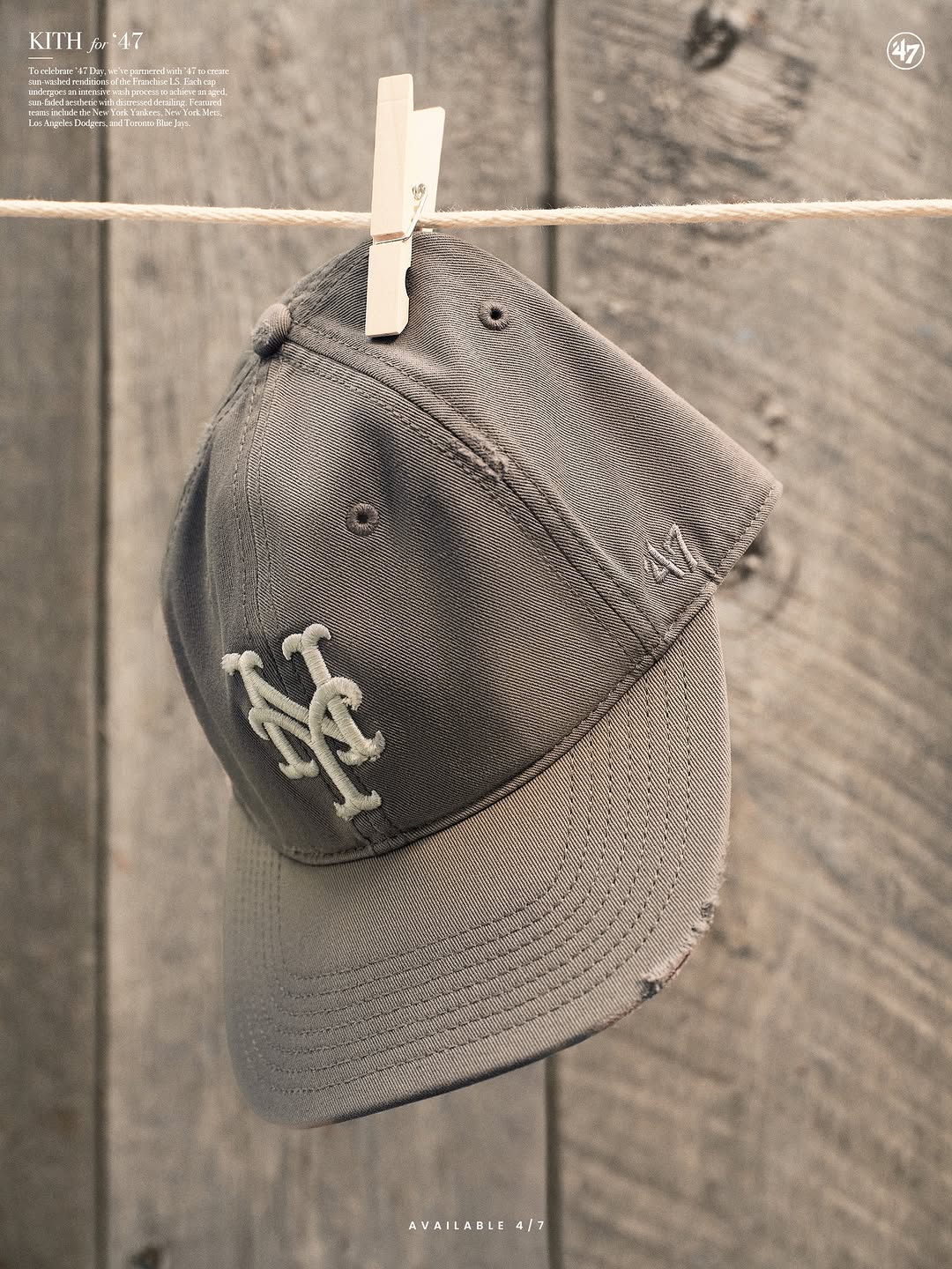 Kith x '47 Sun-Washed Franchise Cap Replaces Monday Program April 7 (image 5)