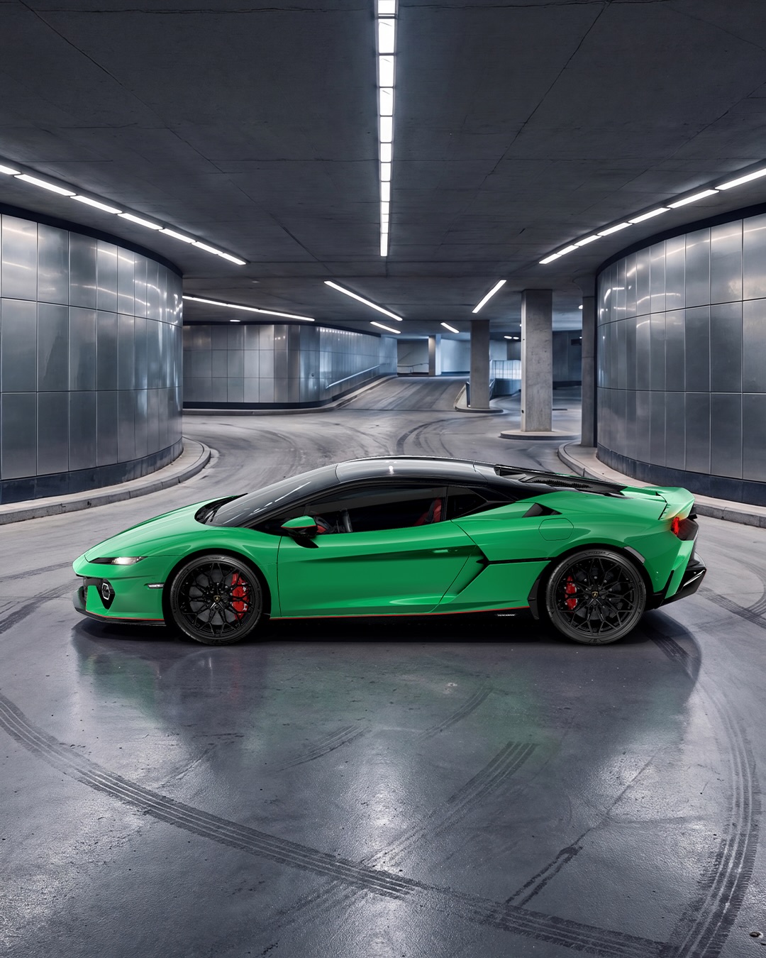 Lamborghini Temerario in Verde Viper, part of the Ad Personam customization program.