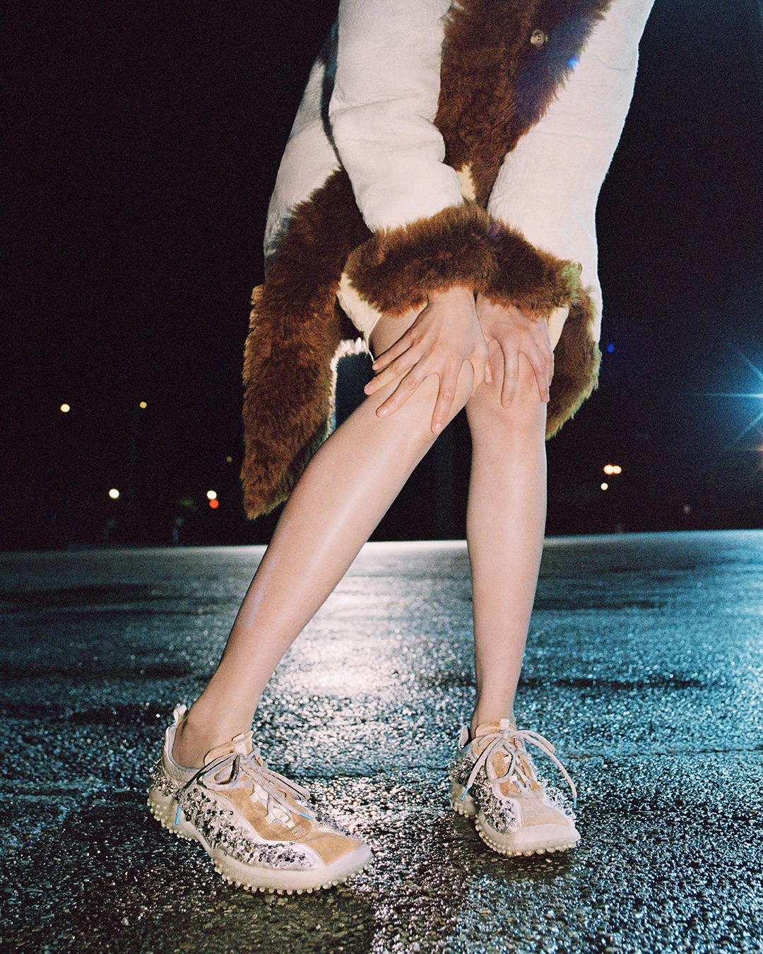 Promotional image from Miu Miu's Fall Winter 2026 campaign featuring the Bubble shoe collection.