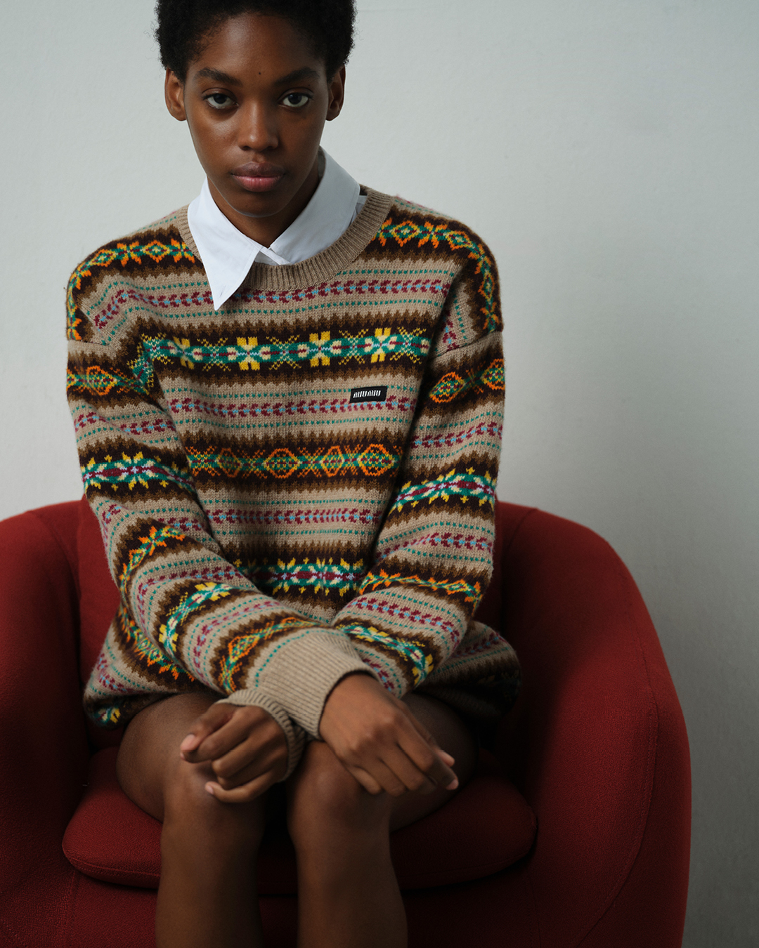 Miu Miu Signatures knitwear campaign imagery
