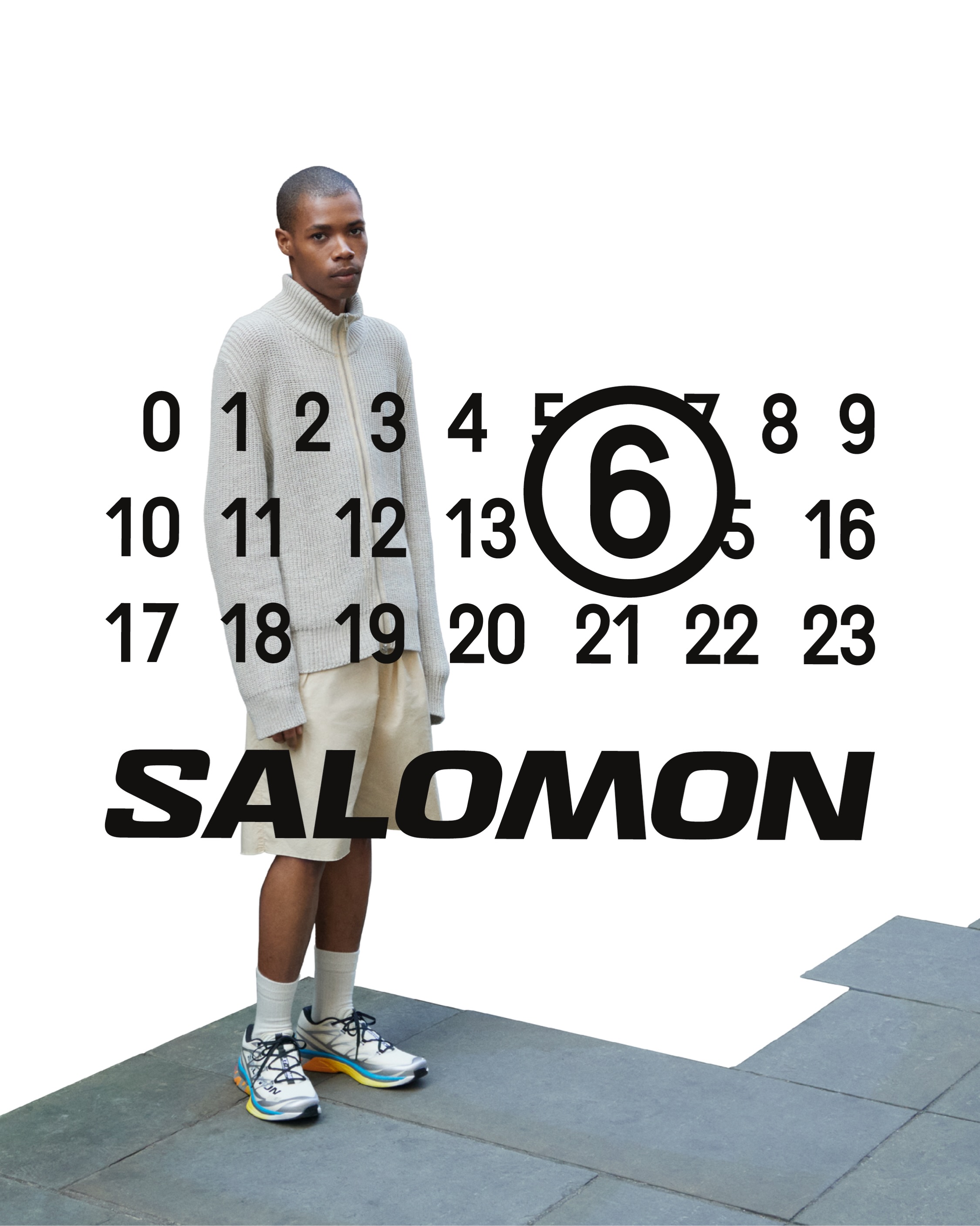 Two Londoners wearing the XT MM6 sneaker from the MM6 Maison Margiela x Salomon collection.