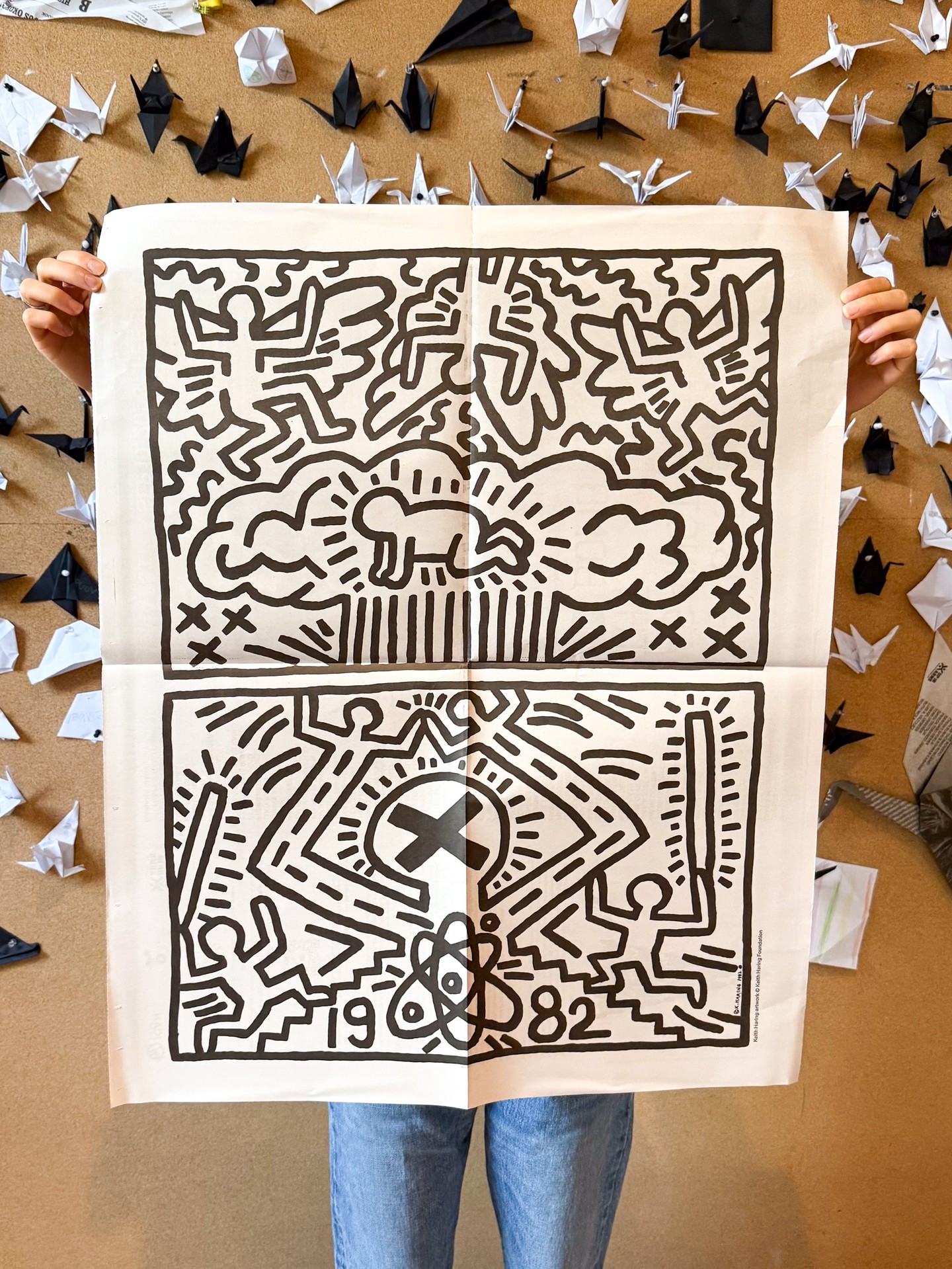 Keith Haring's Nuclear Disarmament poster on view at MoMA PS1's Homeroom