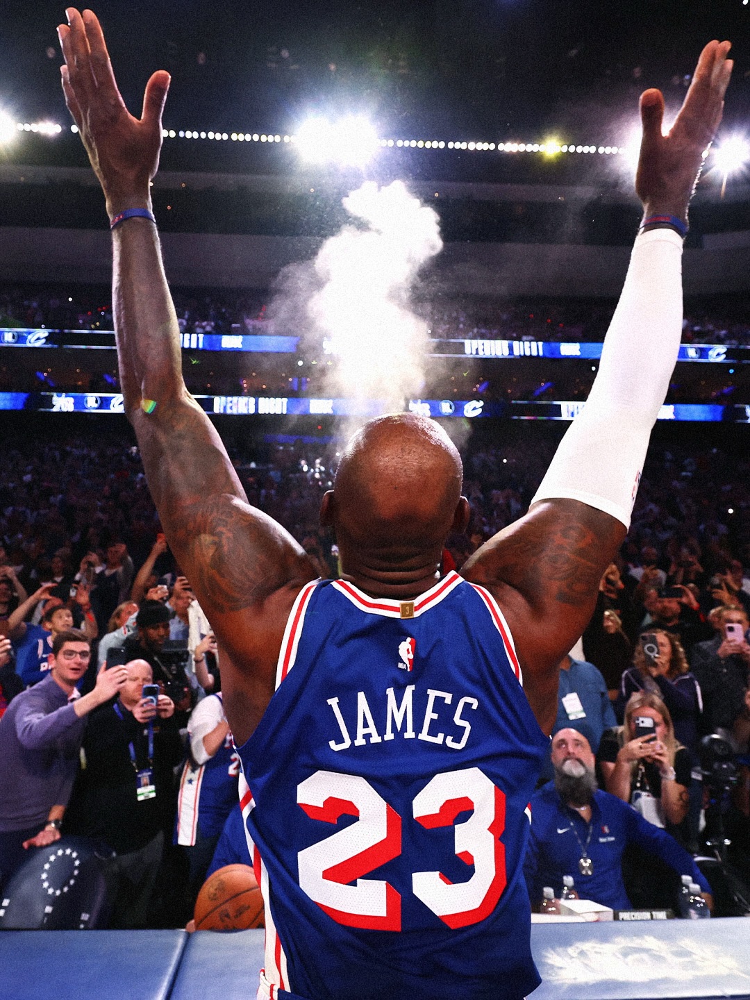 NBA video still promoting LeBron James' Sixers home debut against the Cavaliers