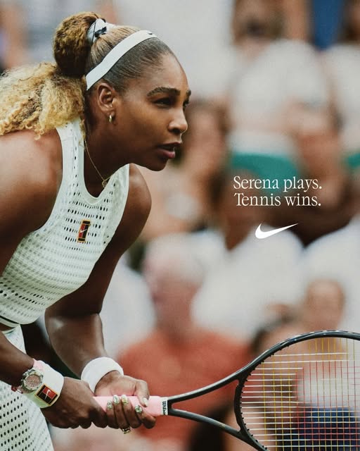 Nike's Instagram tribute image marking Serena Williams's 2026 Wimbledon comeback
