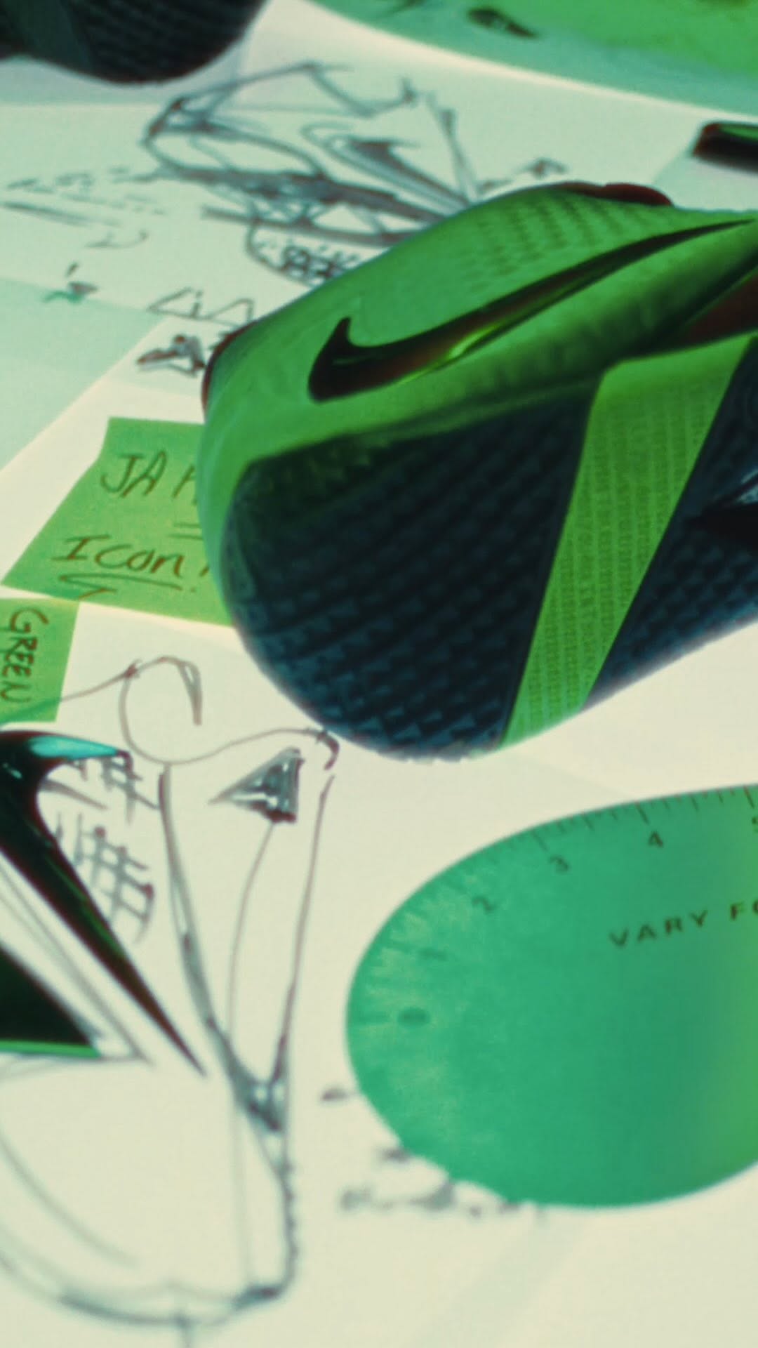 The Nike Ja 4 basketball shoe spotlighting the TPU Ja Frame containment cage around the midfoot.