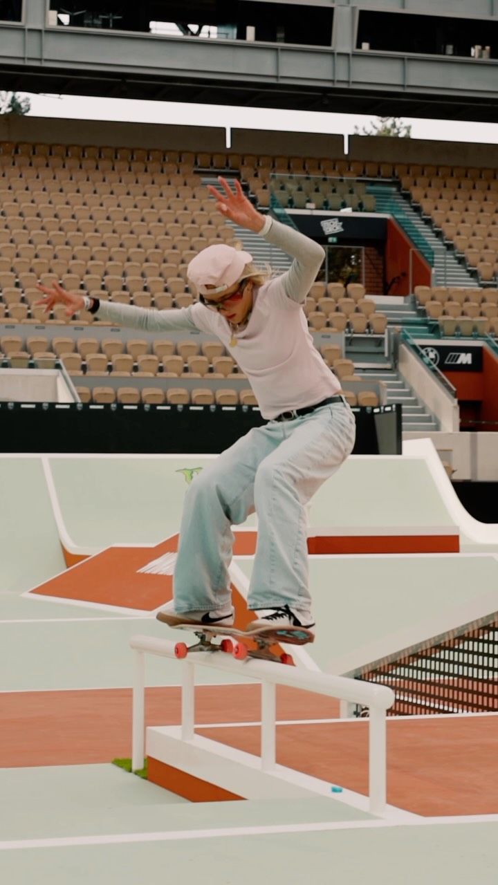 Cover frame from Oakley video of Chloe Covell at an SLS training session