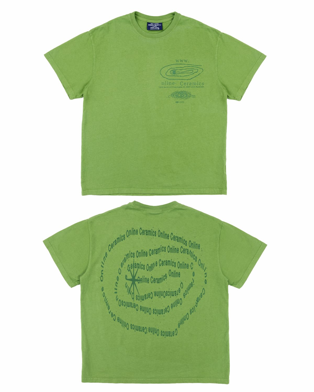 Promotional image for Online Ceramics' Shooting Star 2 collection showing the brand's tees and accessories.