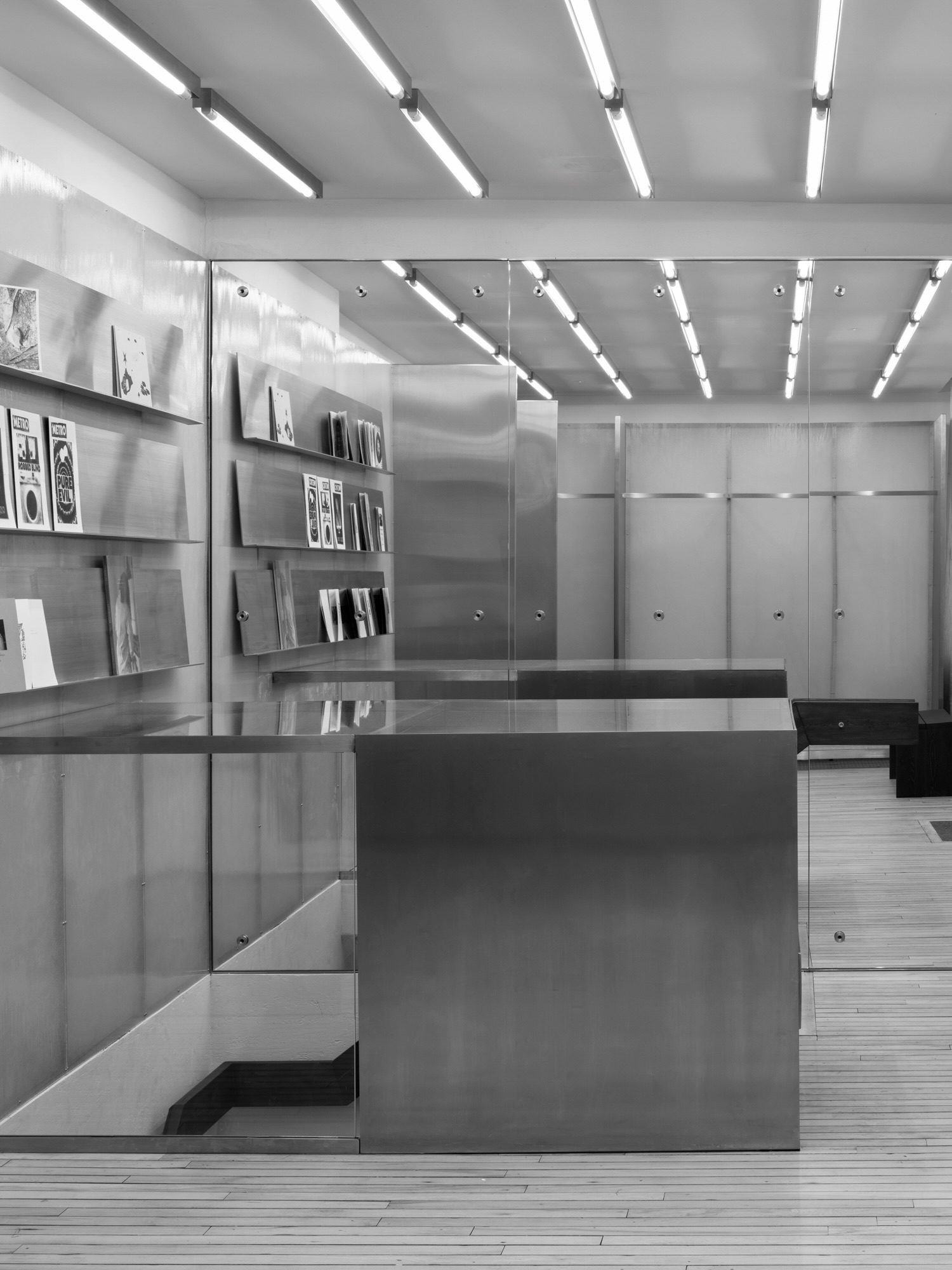 The renovated Our Legacy flagship interior at 1 and 2 Silver Place in Soho