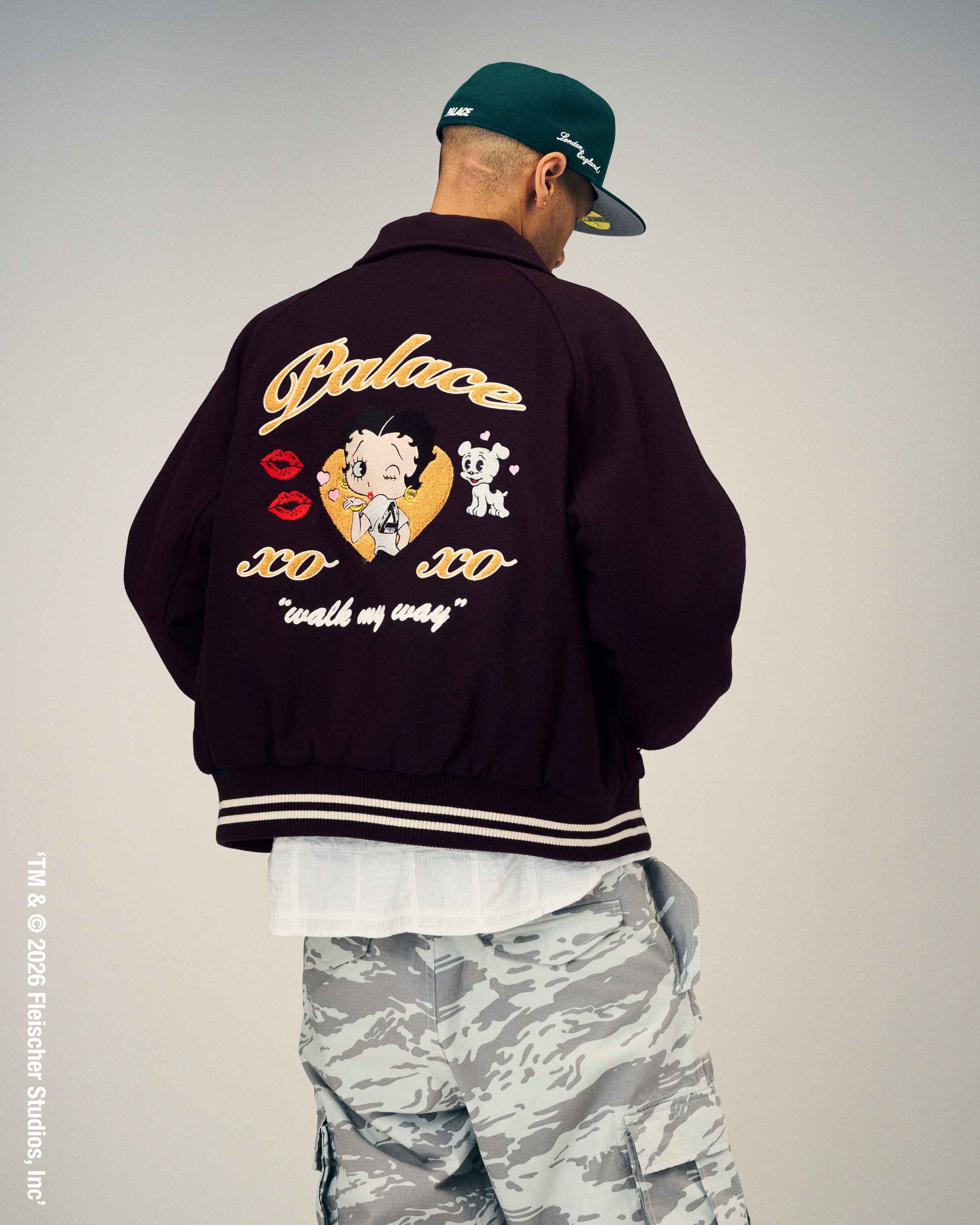 Palace Betty Boop Bits capsule garments including the varsity jacket and hoodie