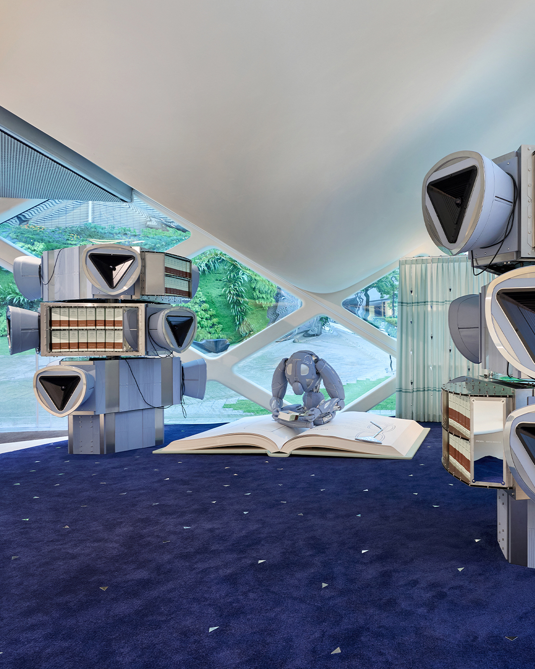 Prada and Gentle Monster pop up display at the Tokyo Aoyama flagship.