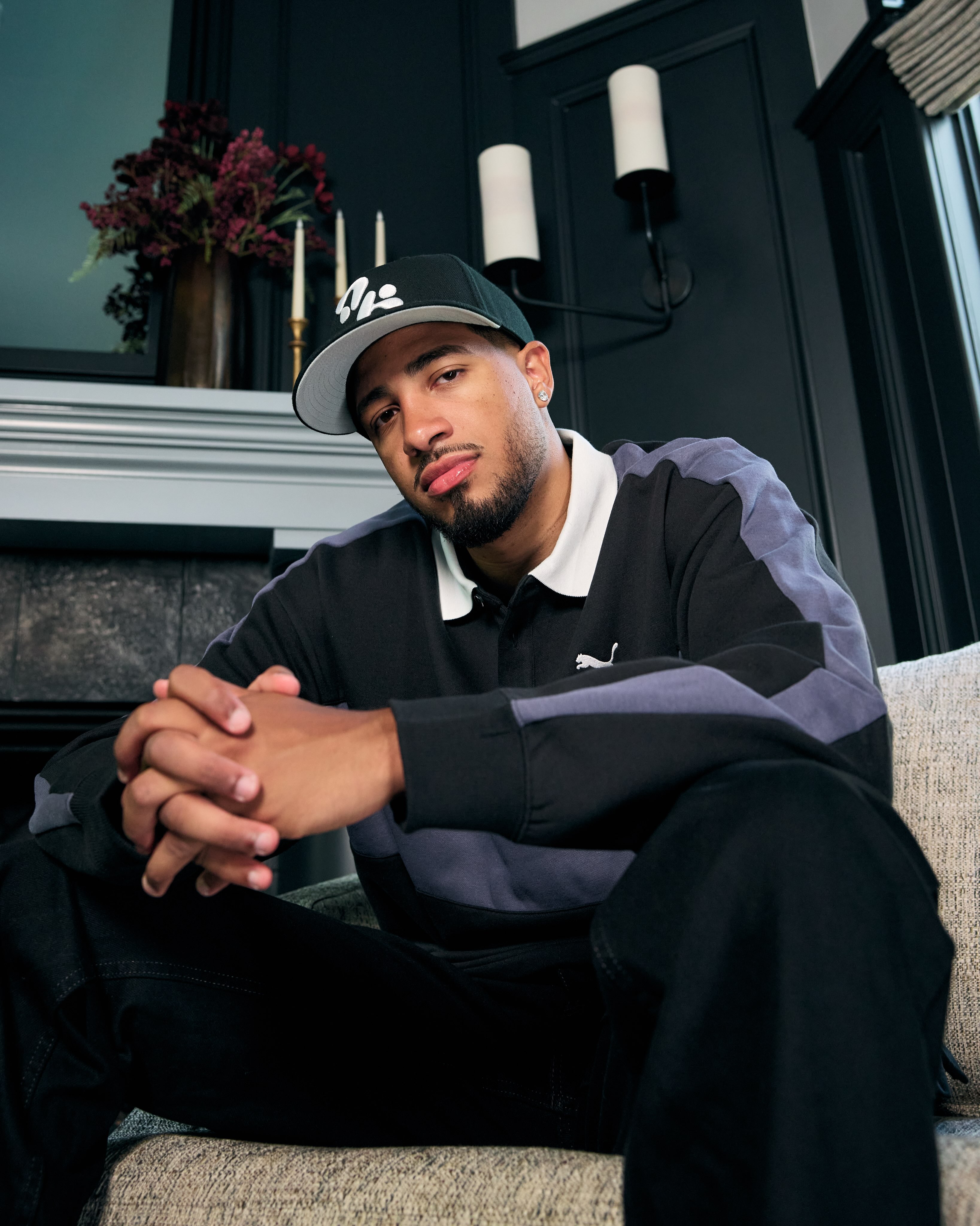 A Puma Hoops product post announcing the Hali hats, part of Tyrese Haliburton's signature line, as available now.