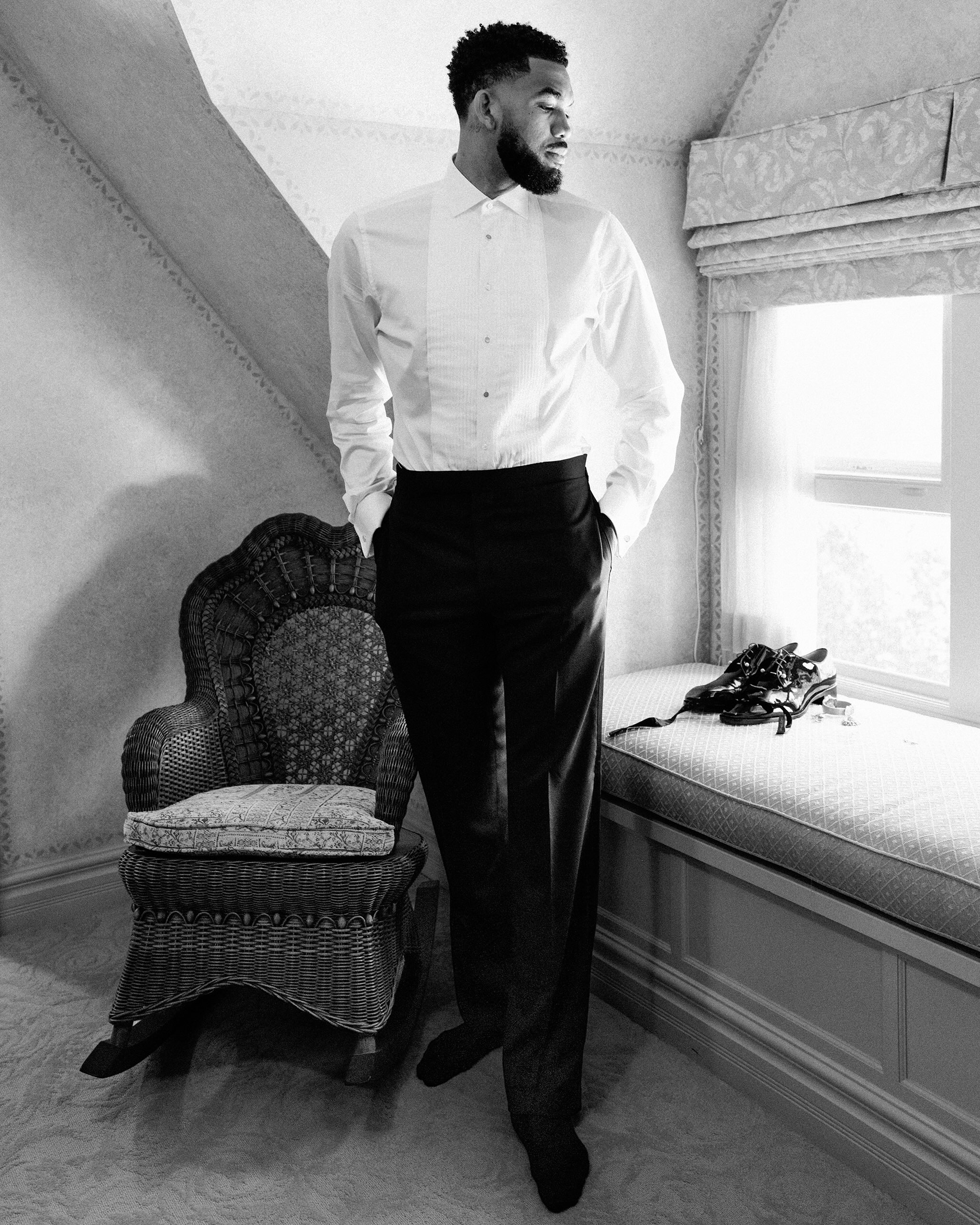 KARL ANTHONY TOWNS WORE PURPLE LABEL FOR HIS WEDDING (image 3)