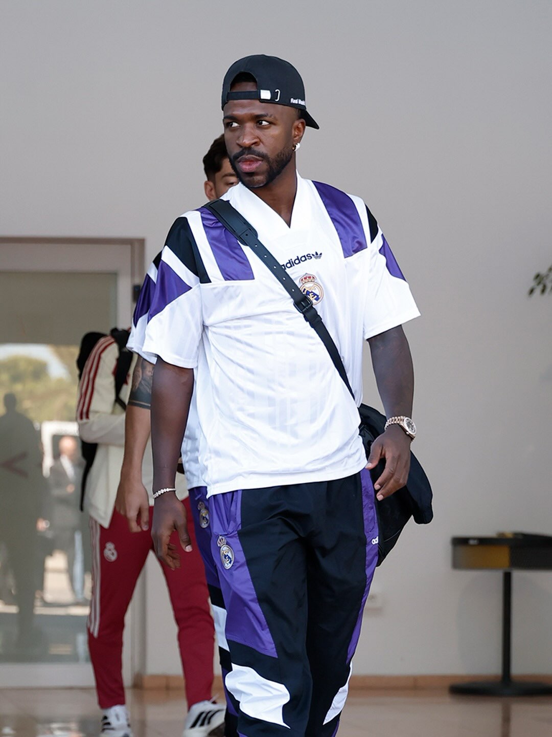 Real Madrid's squad arriving in Alicante ahead of a La Liga away fixture against Elche.