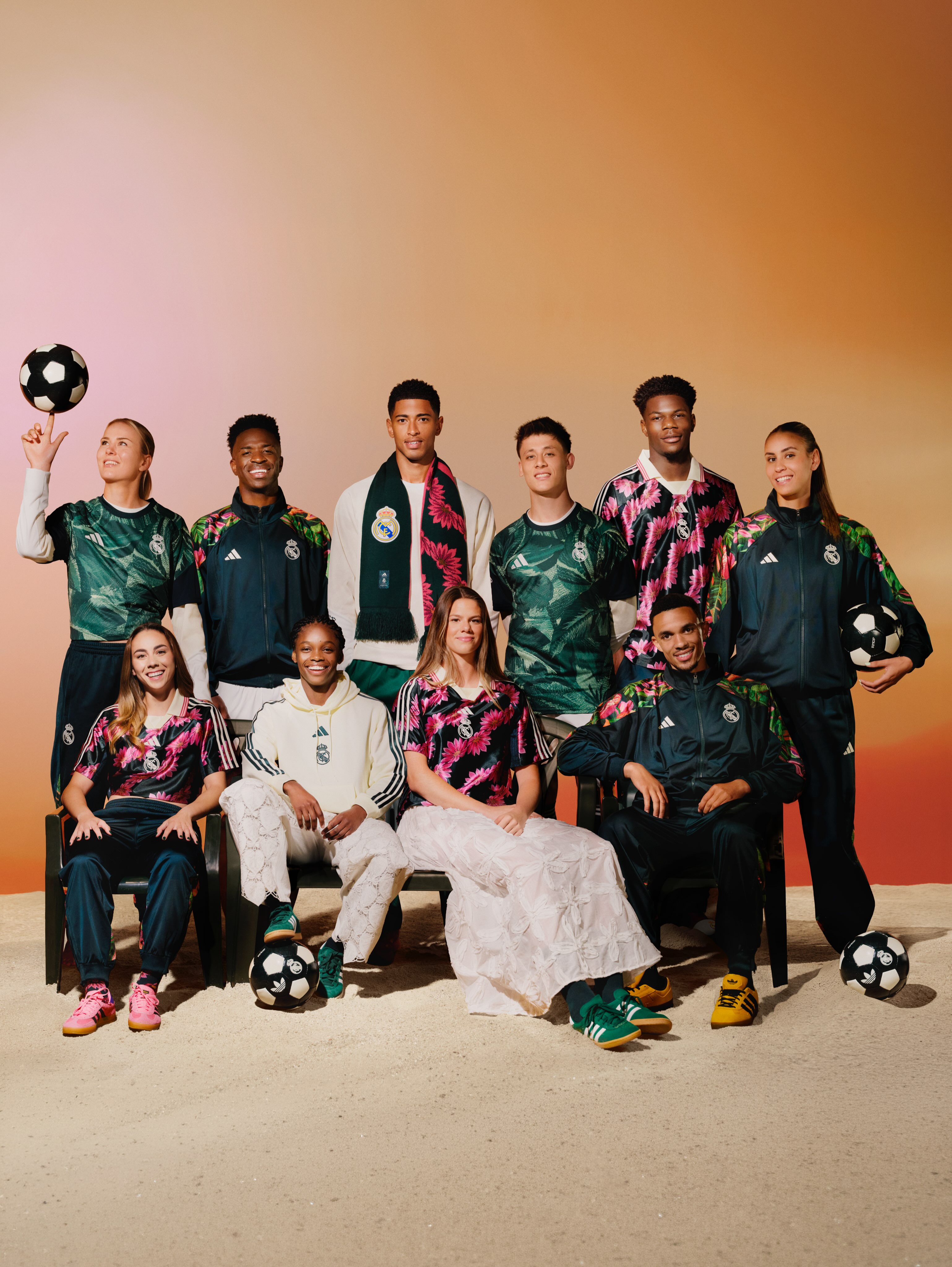 Real Madrid x adidas x FARM Rio collection campaign imagery, October 2026