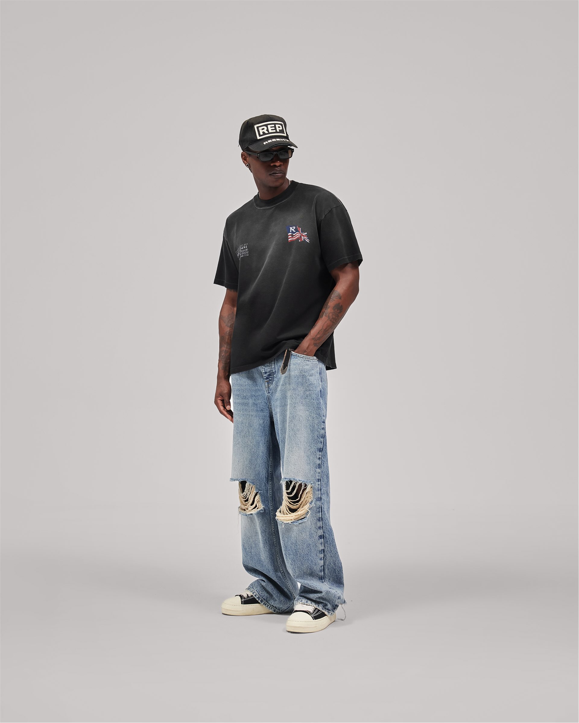 REPRESENT R3 DENIM LETS THE KNEE THREADS HANG (image 3)