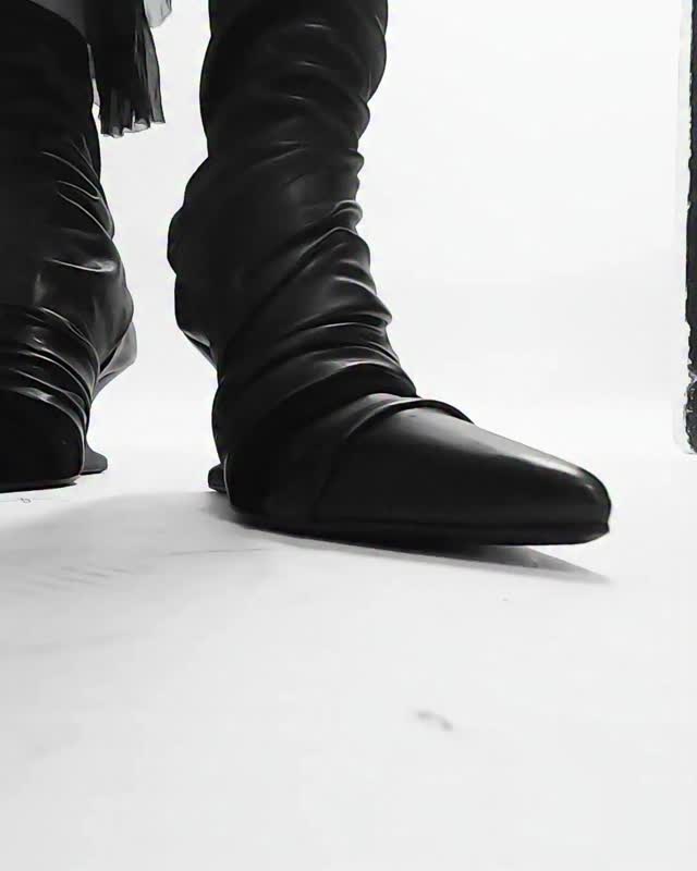 RICK OWENS OLVIA SS26: CANTILEVER SOCK, BIAS SKIRT, AND PILLOW GRIFFIN BAG ONLINE NOW
