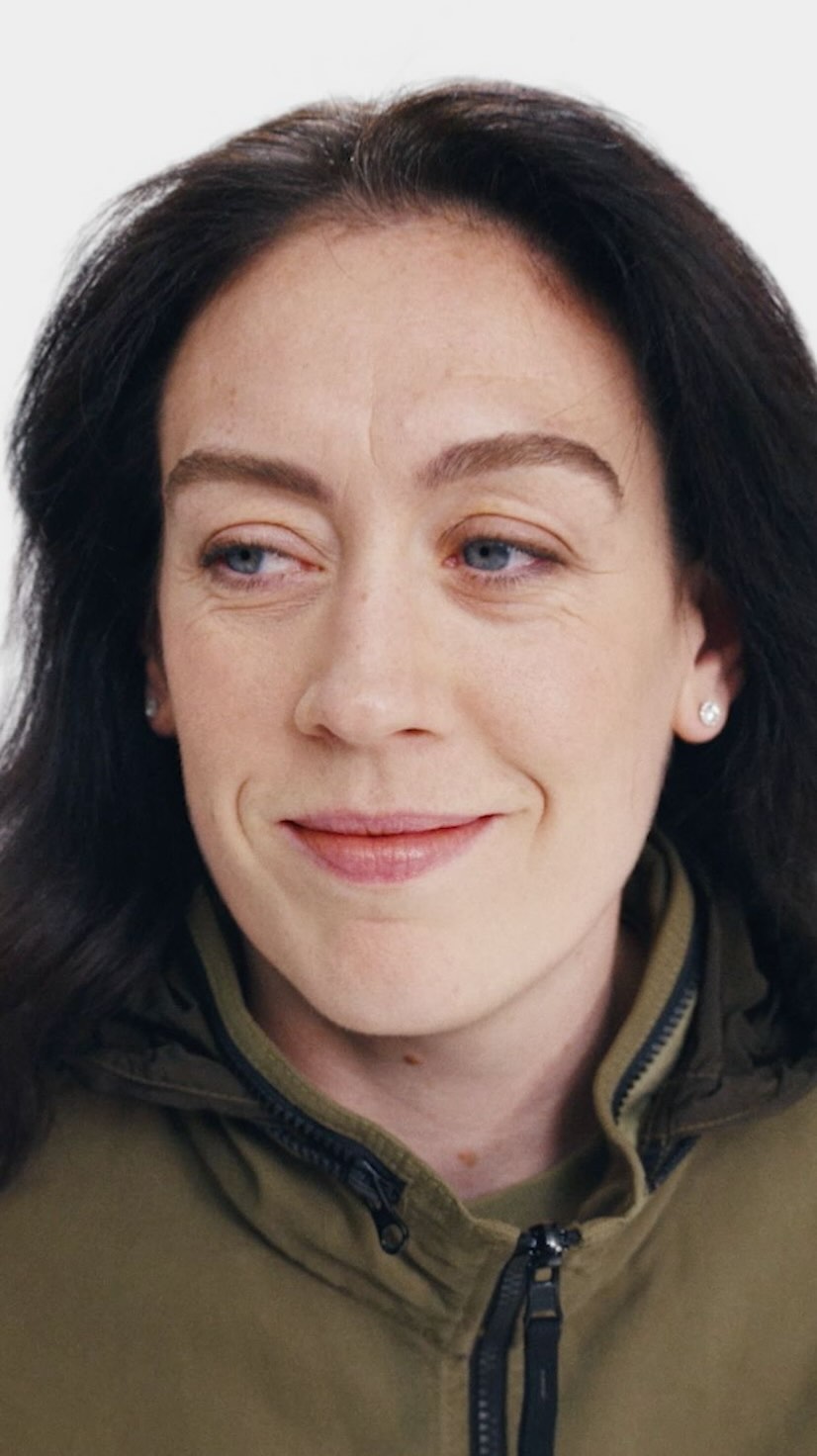Breanna Stewart wearing Stone Island's organic panama cotton overshirt in a Community as a Form of Research campaign image
