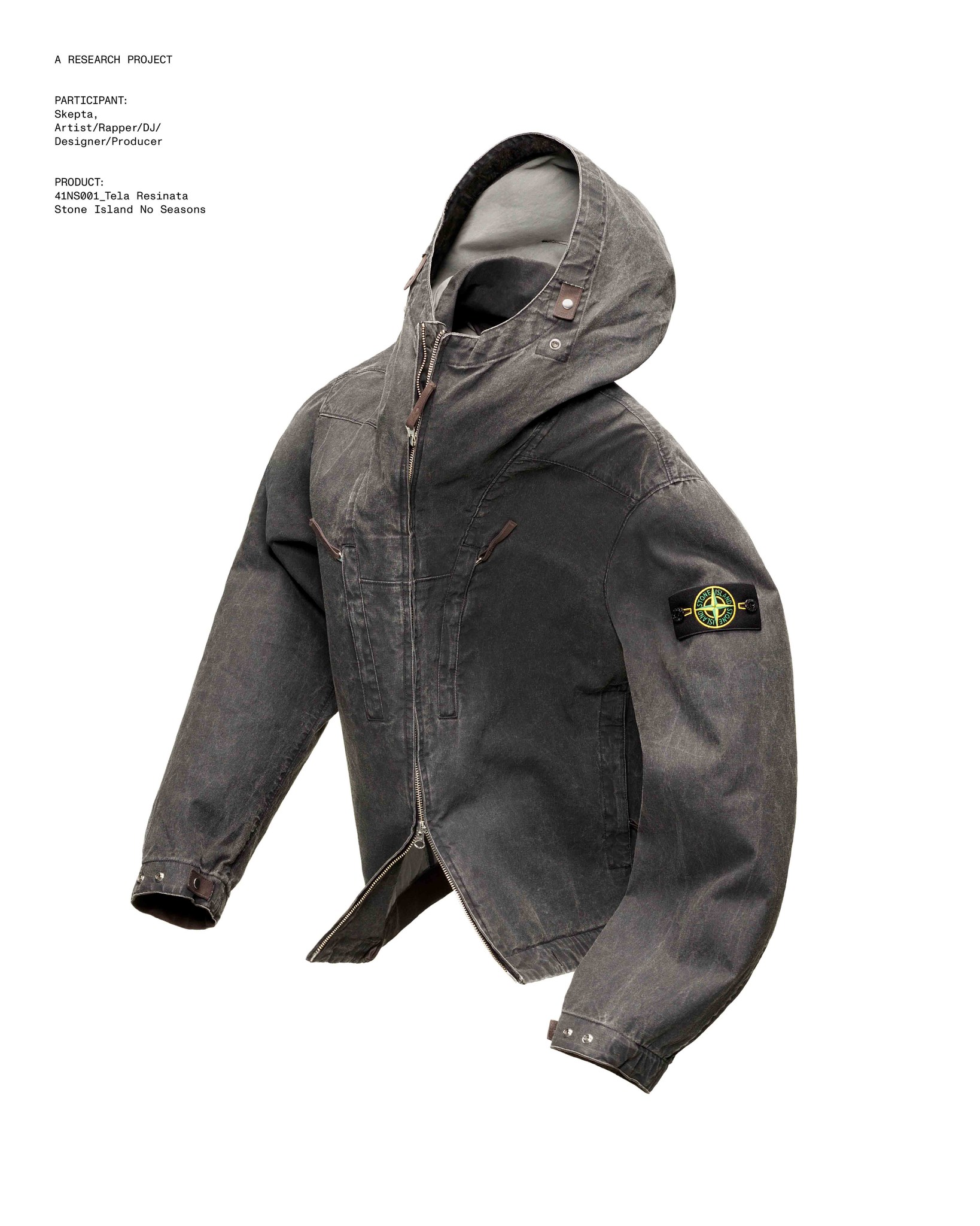 Stone Island 41NS001 Tela Resinata No Seasons hooded jacket