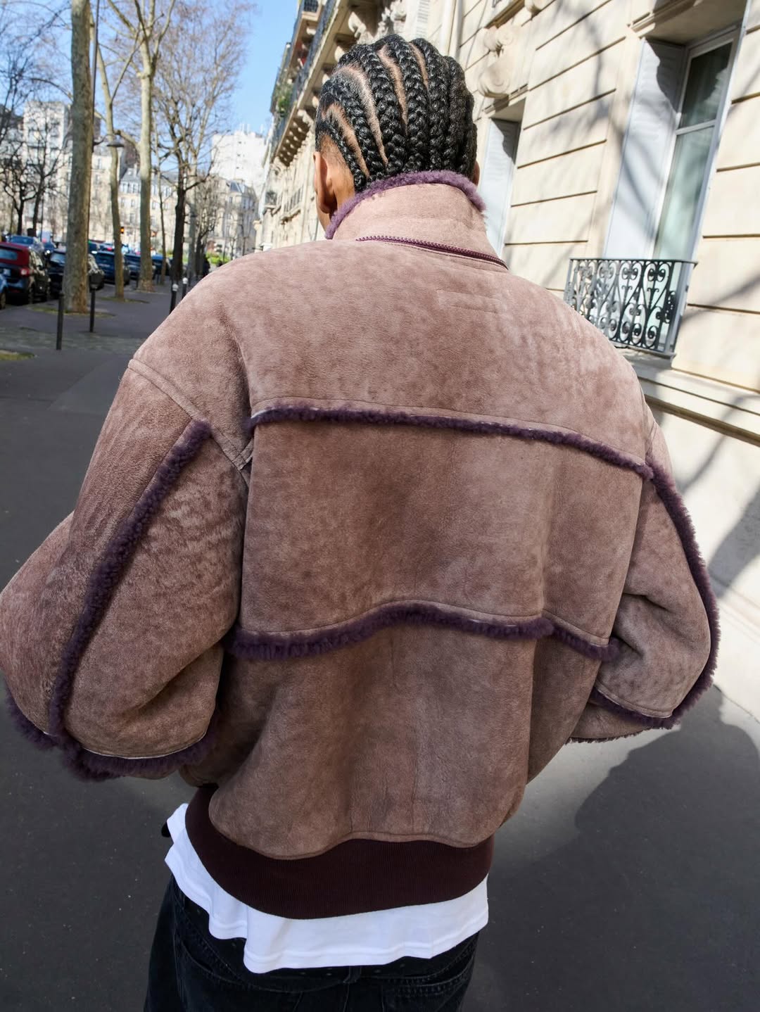SUPREME AND MM6 MARGIELA PRINTED $100 BILLS ON A SHEARLING BOMBER (image 2)