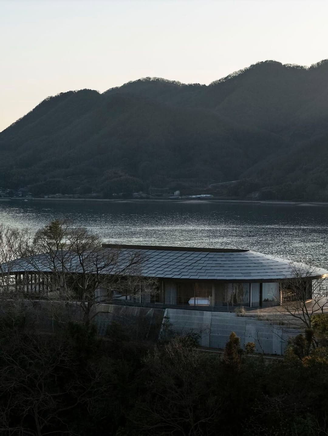 BIG Built Three Rammed Earth Villas Into a Japanese Island