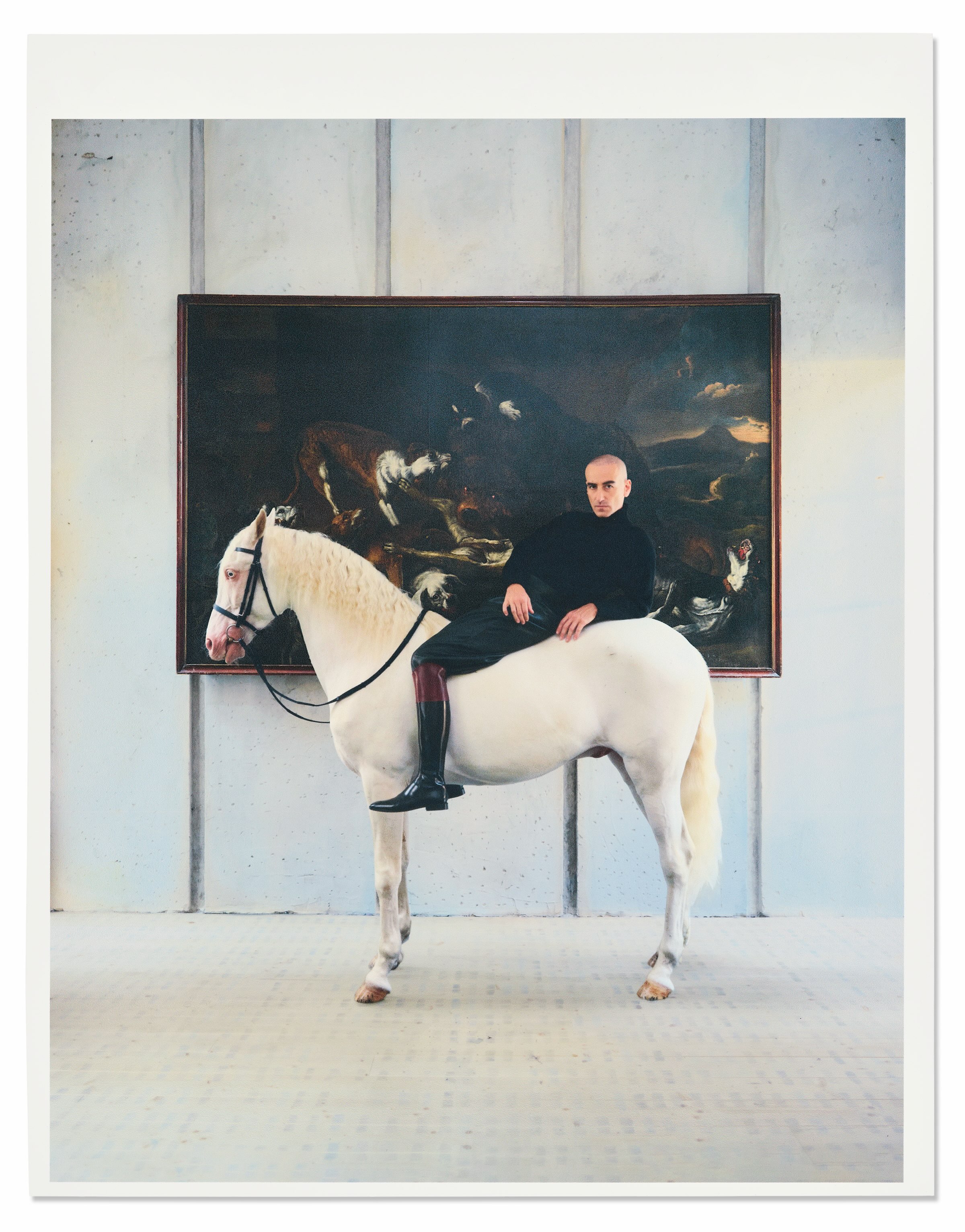 Francesco Risso at the opening celebration for Bureau of Imagination in a former cheese factory in Milan.