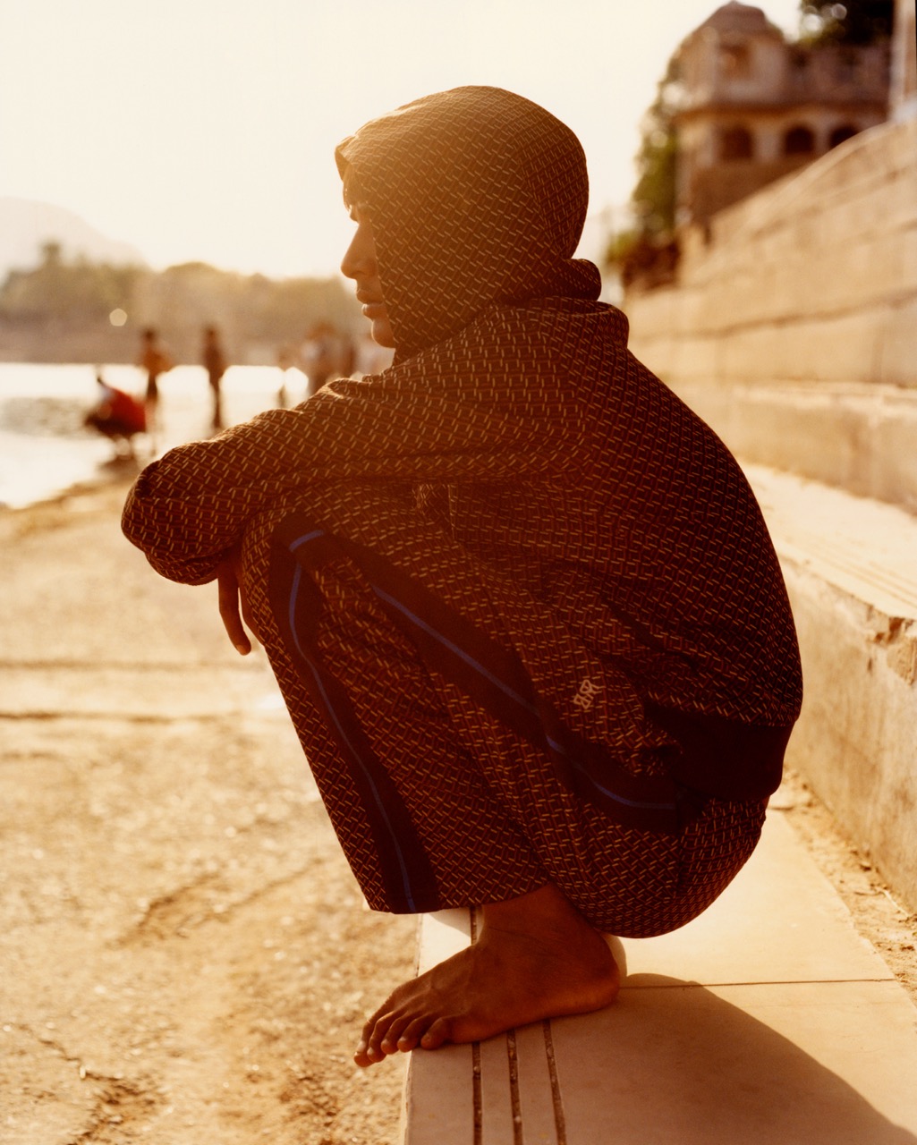 Models in Wales Bonner Autumn Winter 2026 Morning Raga garments photographed on location in Northern India