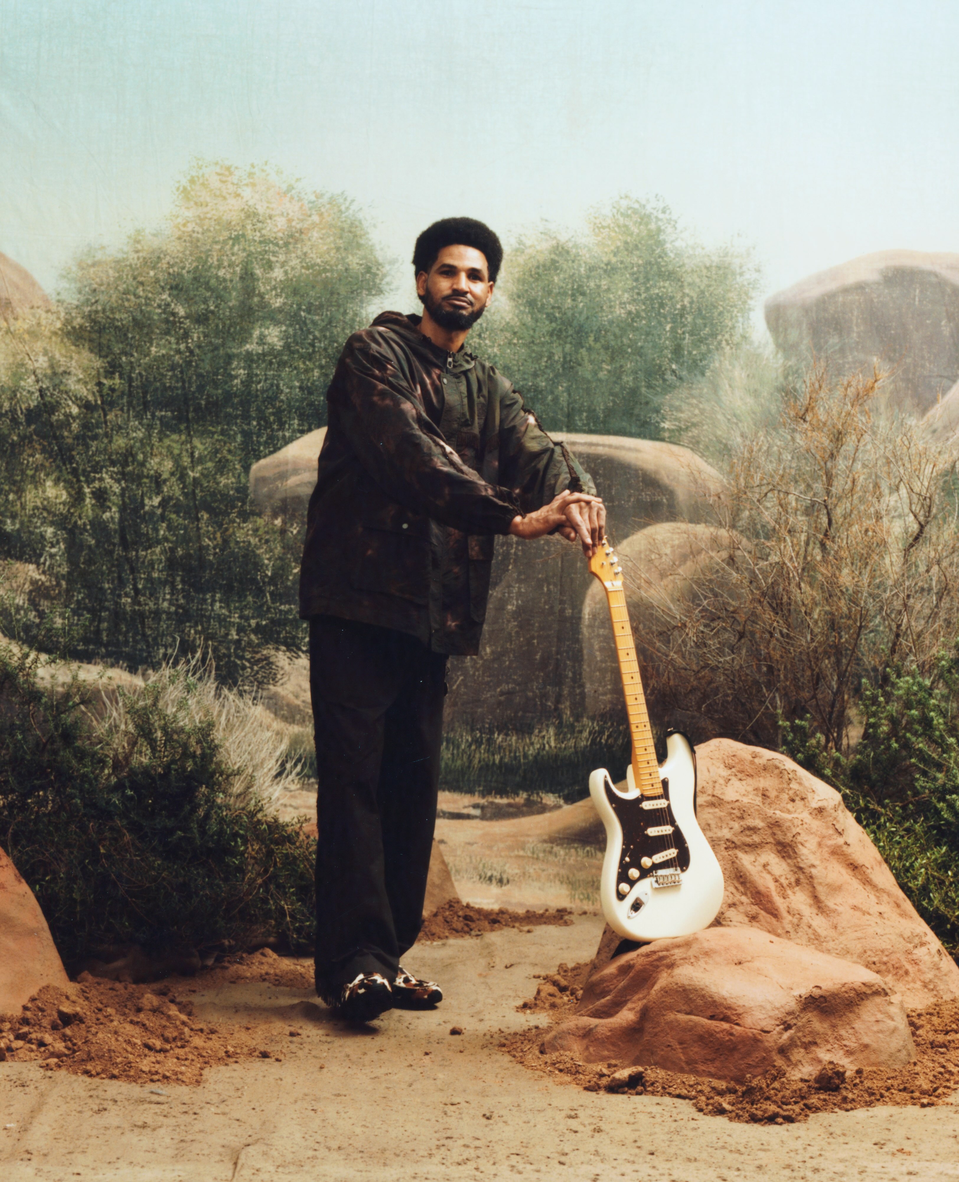 Mdou Moctar in a campaign image for the Brain Dead x Andersson Bell collaboration