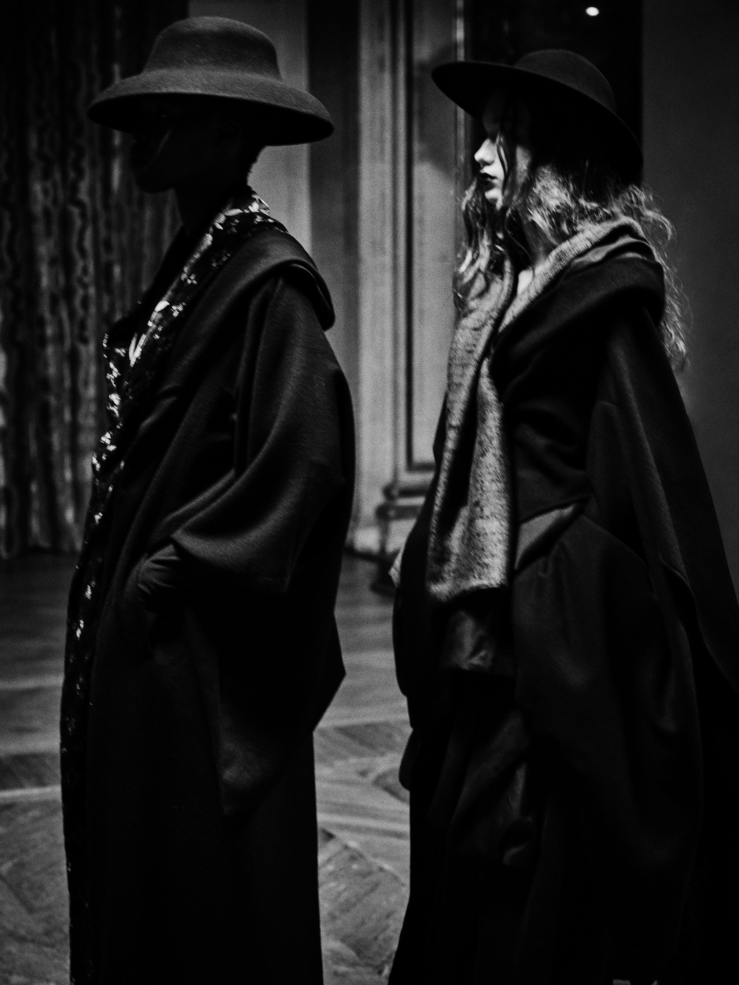 A look from Yohji Yamamoto's Fall 2026 Paris runway show.