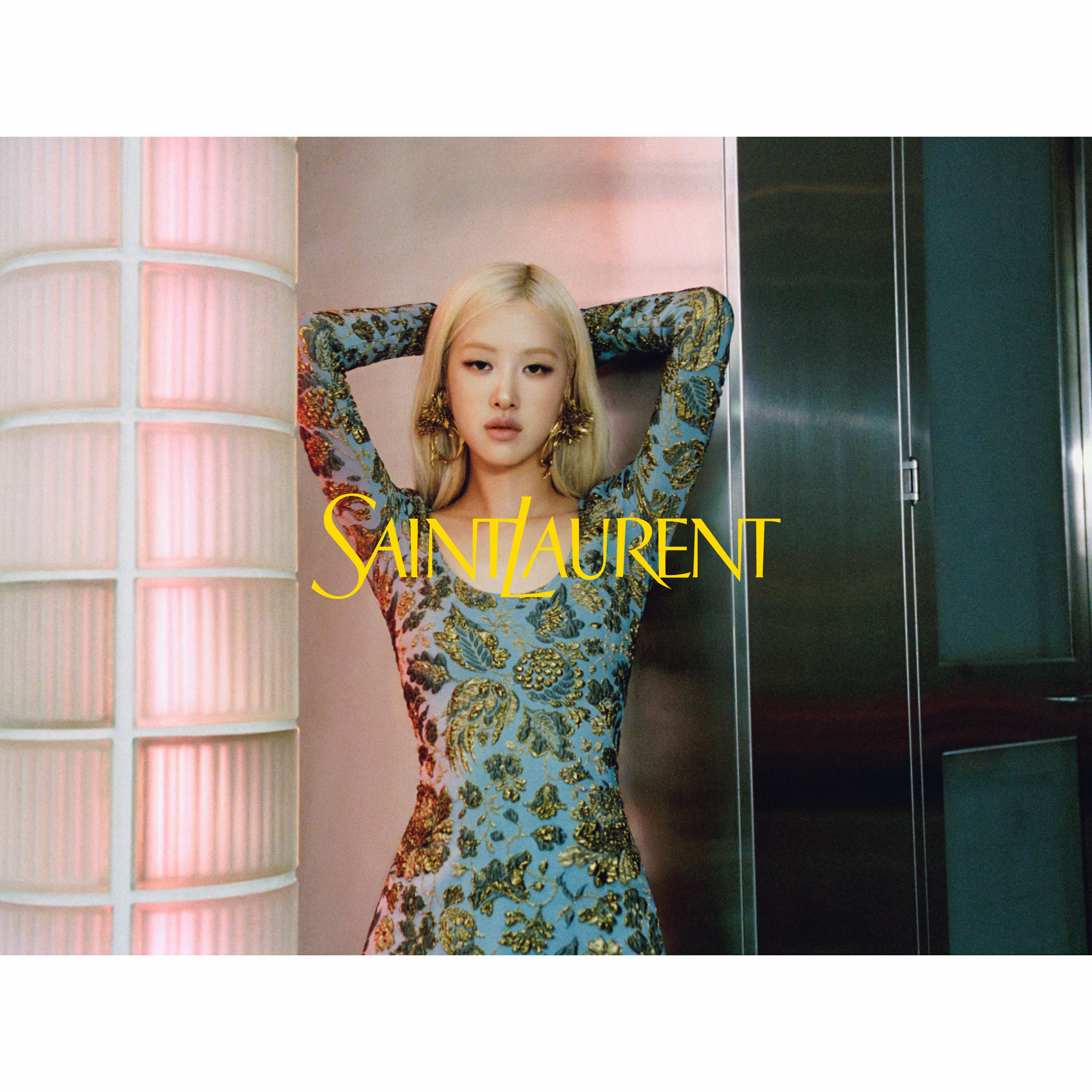 Rosé photographed indoors for Saint Laurent's Fall 2026 campaign by Talia Chetrit.